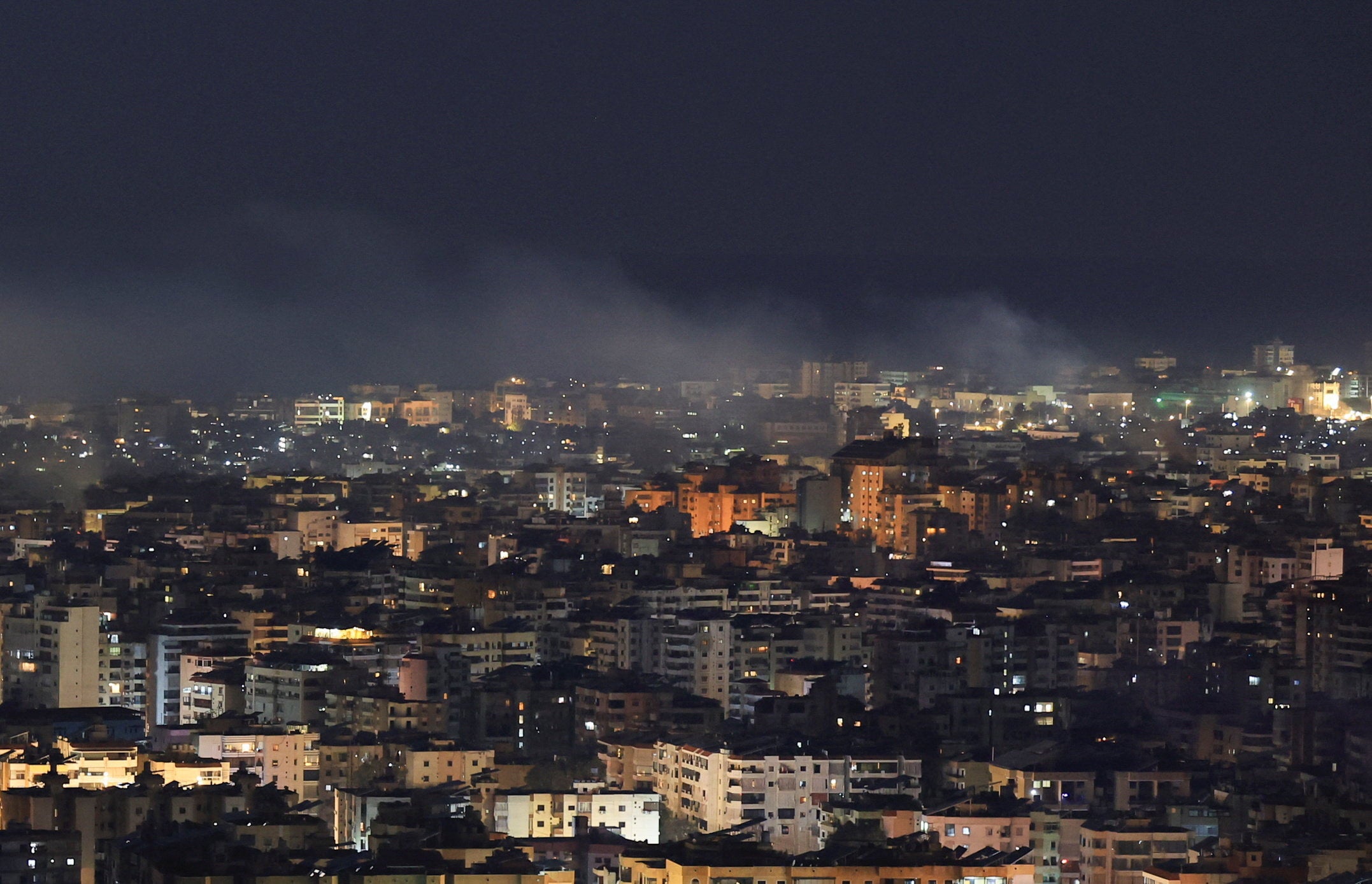 Smoke rises after Israeli strikes in Beirut's southern suburbs, Lebanon