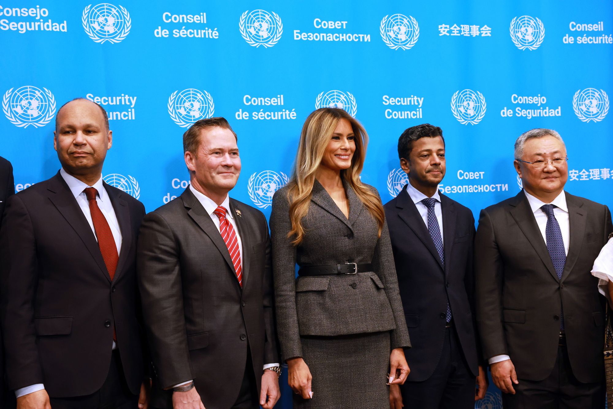 Melania Trump became the first spouse of a world leader to preside over the UN Security Council meeting Monday
