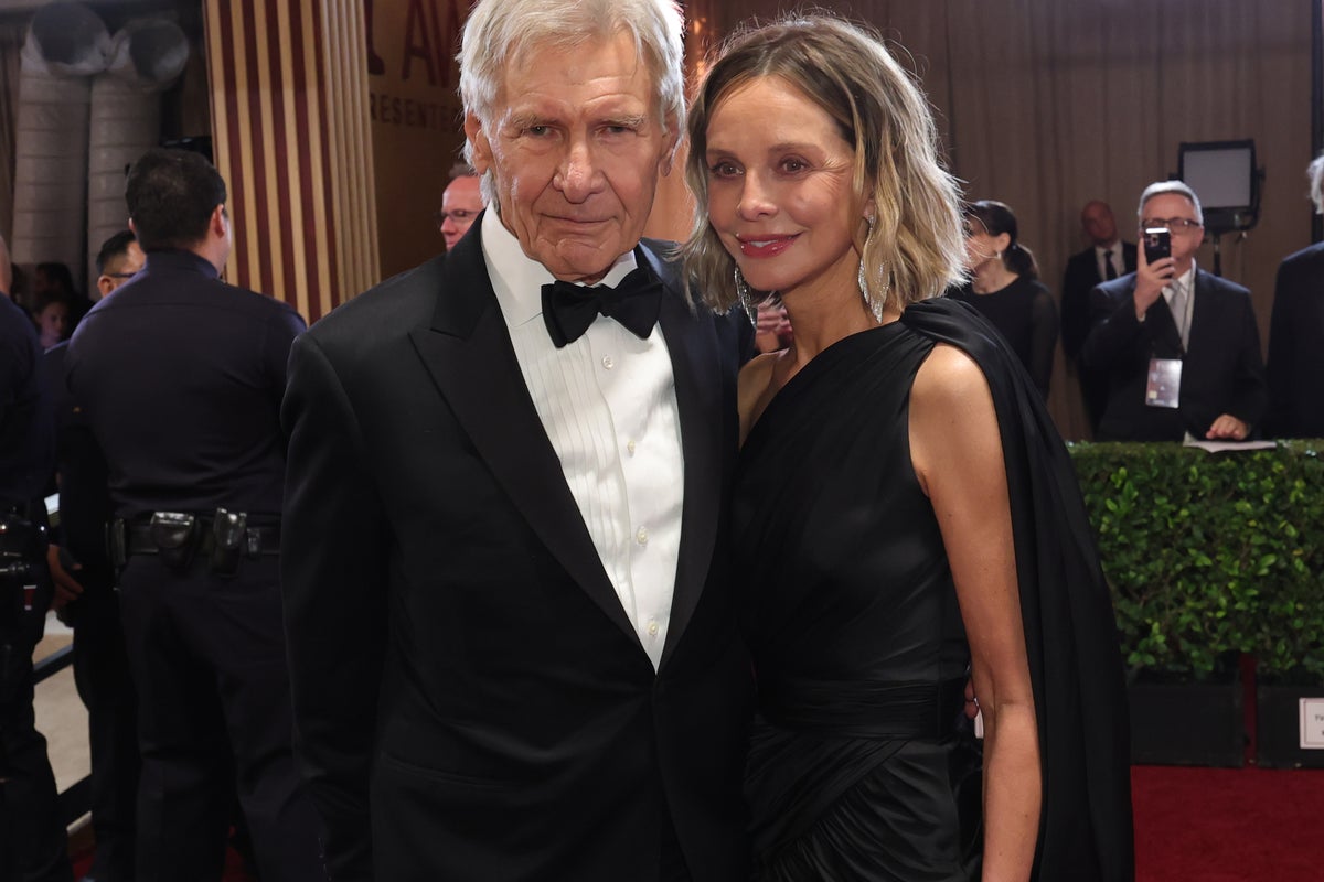 Harrison Ford pays tribute to ‘extraordinary’ wife during tearful awards speech