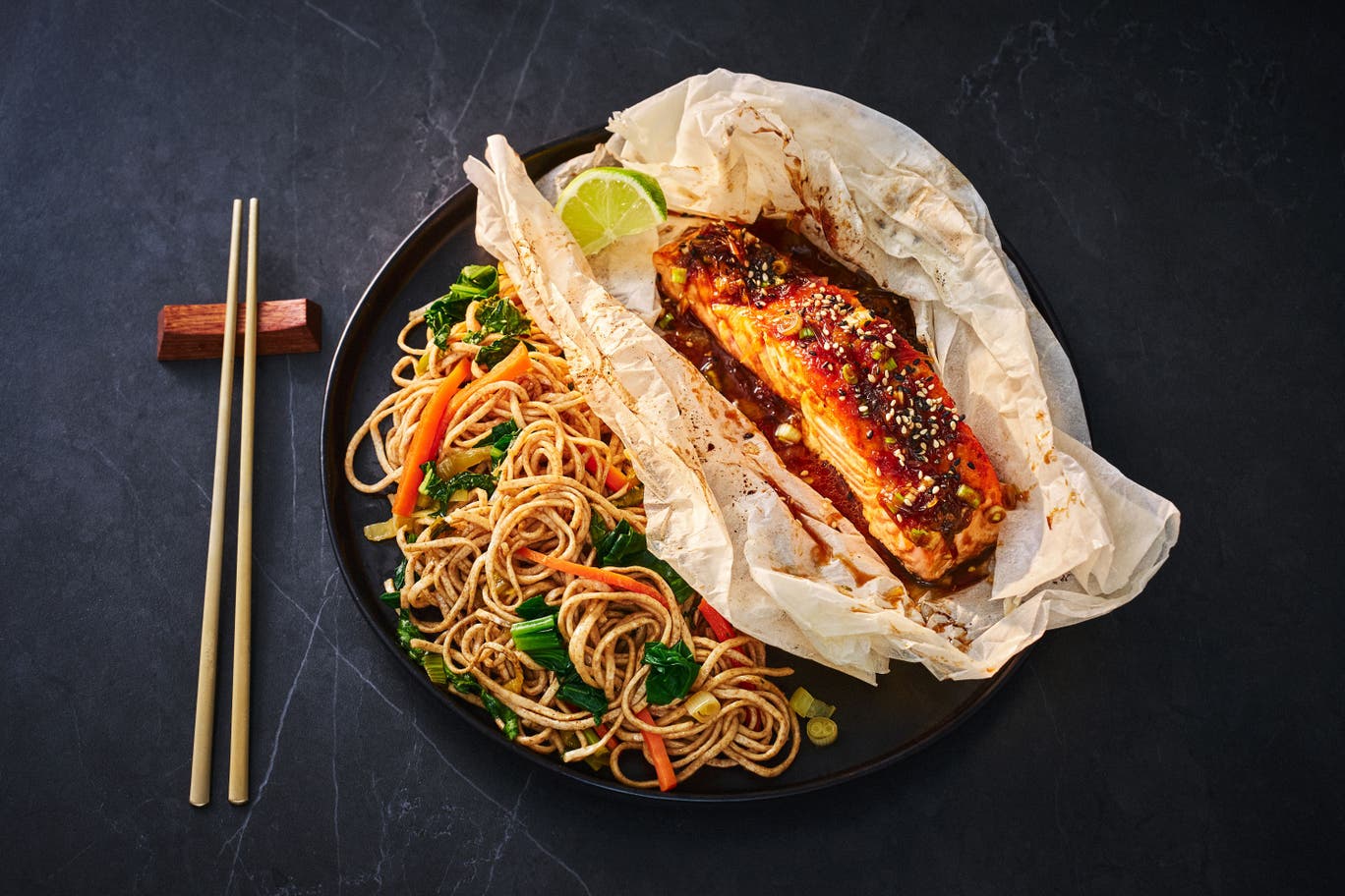 Salmon stir-fry