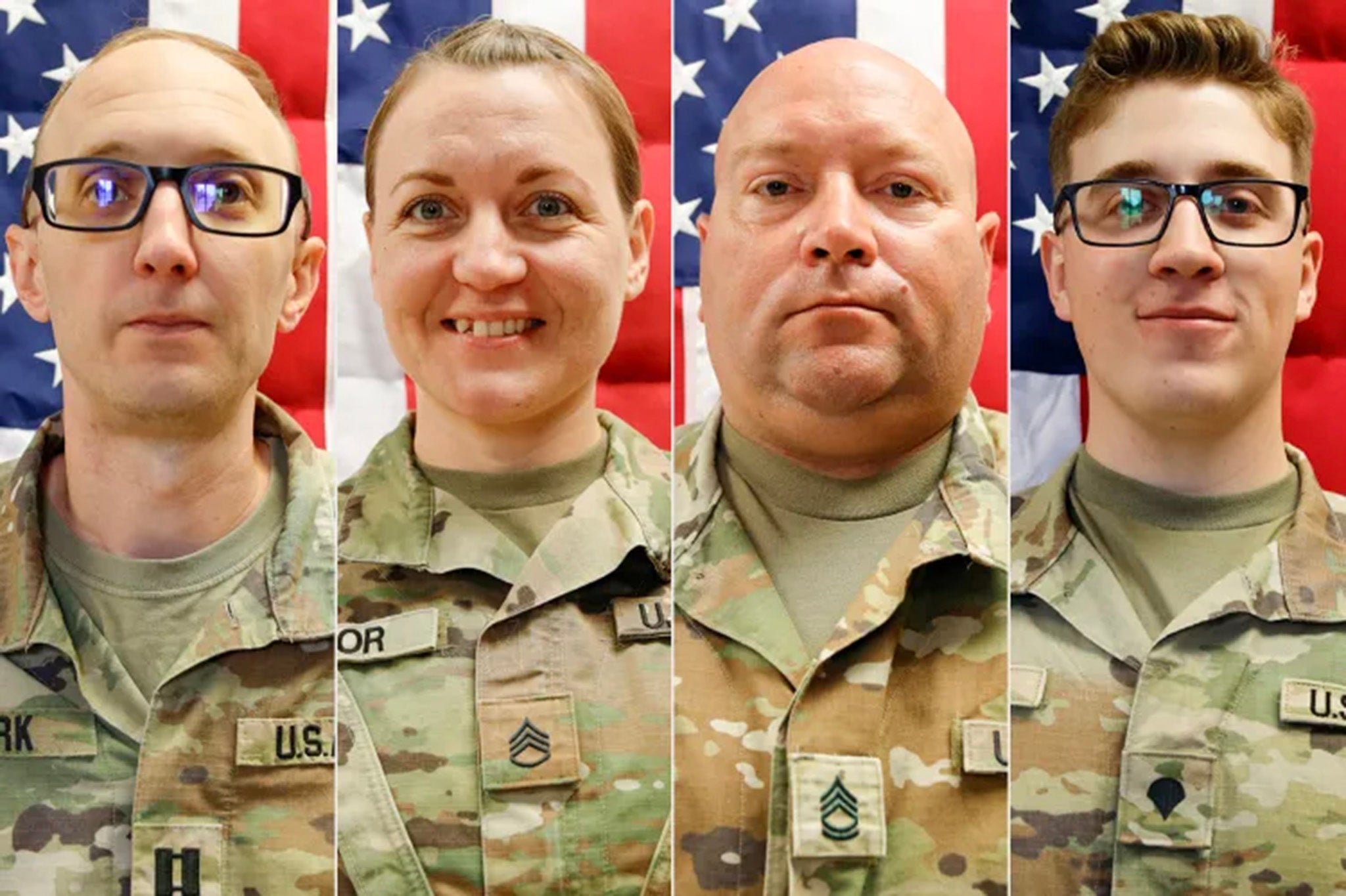 From left: Capt. Cody Khork, Sgt. 1st Class Nicole Amor, Sgt. 1st Class Noah Tietjens and Sgt. Declan Coady