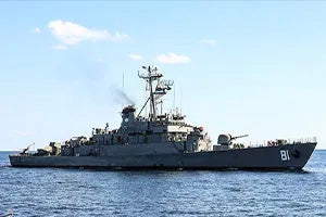 The IRIS Makran has also sustained damage