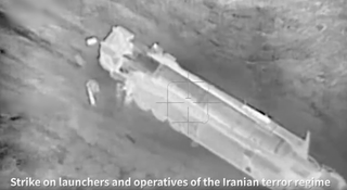 Some of the launchers were struck while Iranian operatives were preparing to use them, with the launchers ready to launch toward Israeli territory, Israel said