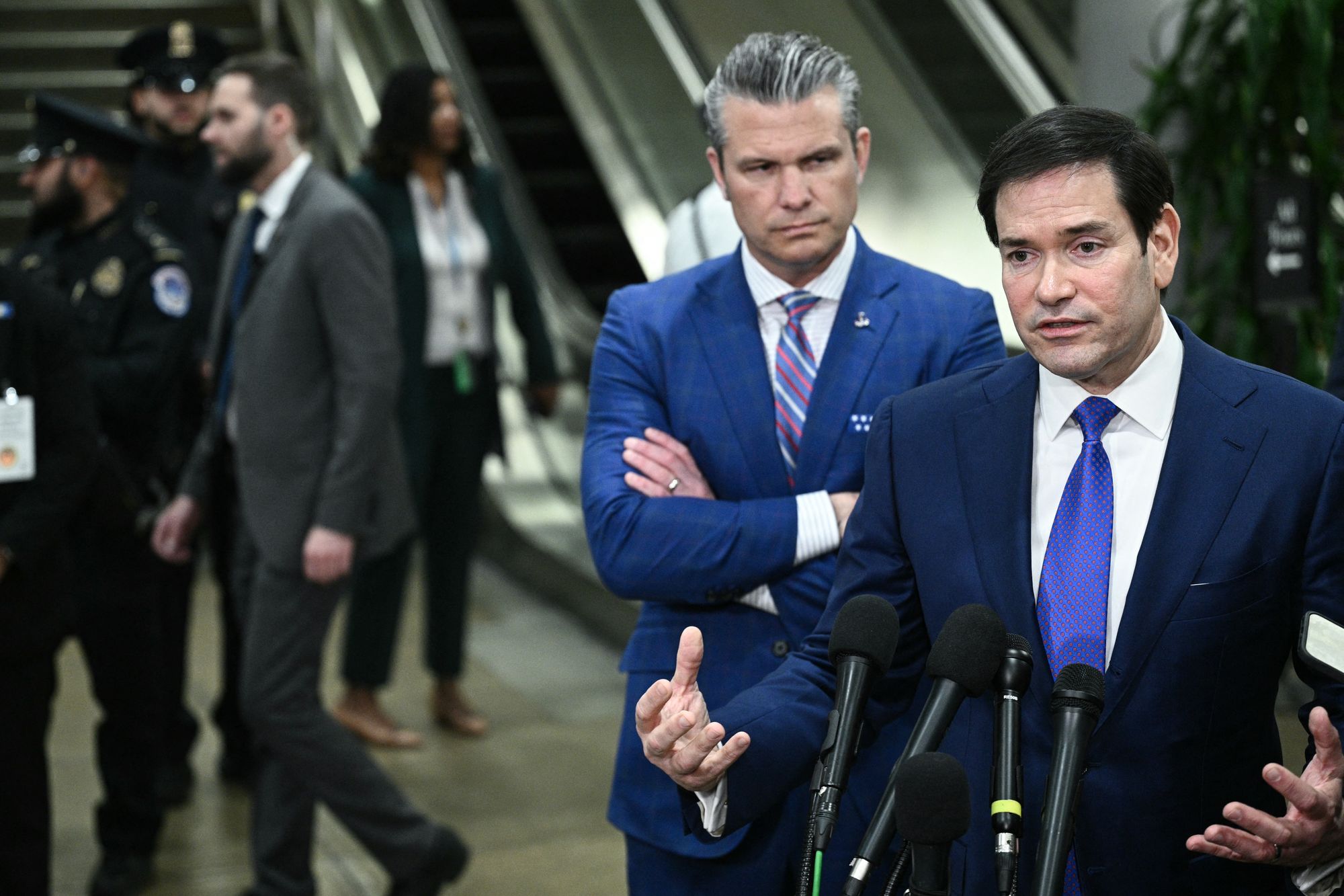 Marco Rubio and Pete Hegseth were 'at each other's throats' in an argument about Iran, according to a new report