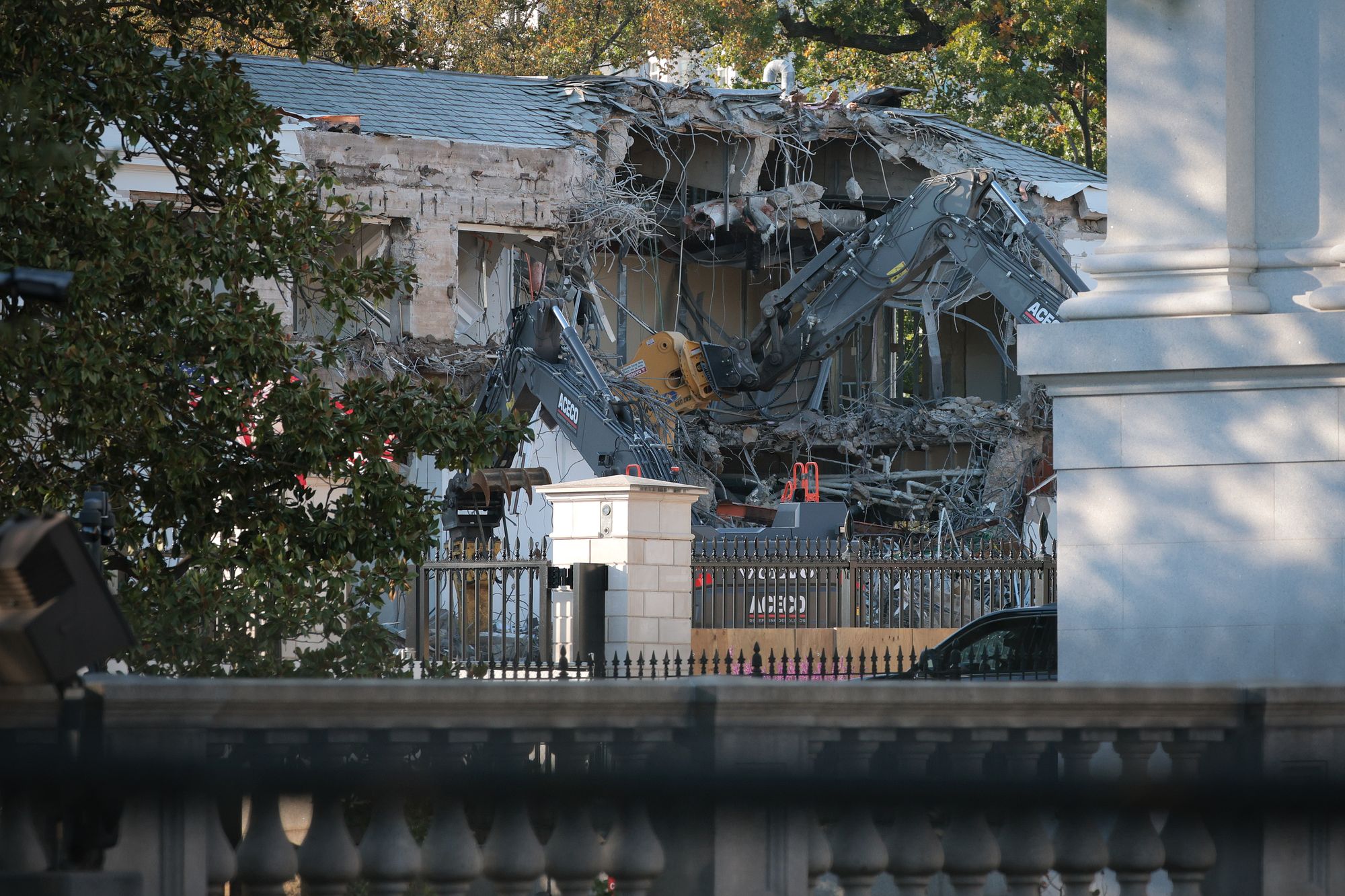 Images of demolition crews razing the historic East Wing to the ground in October last year drew widespread condemnation from the public and Democrats