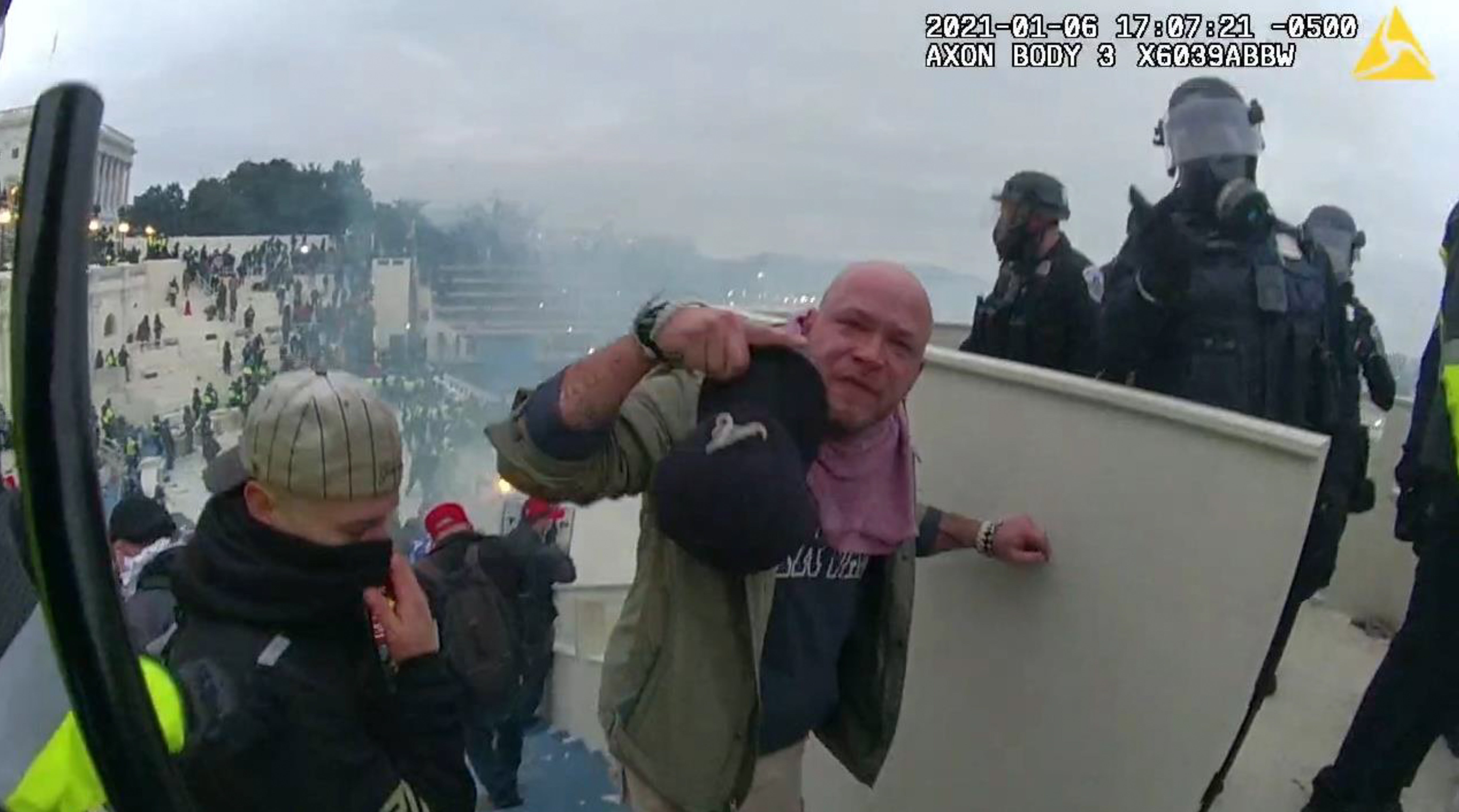 Andrew Paul Johnson on Jan. 6 during the Capitol attack