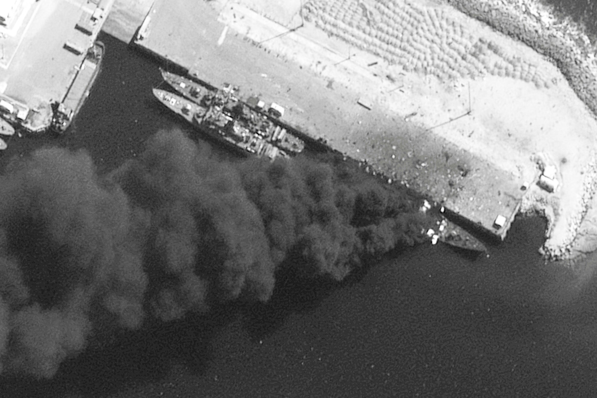 Multiple ships stationed at the southern Konarak base appear to have been destroyed