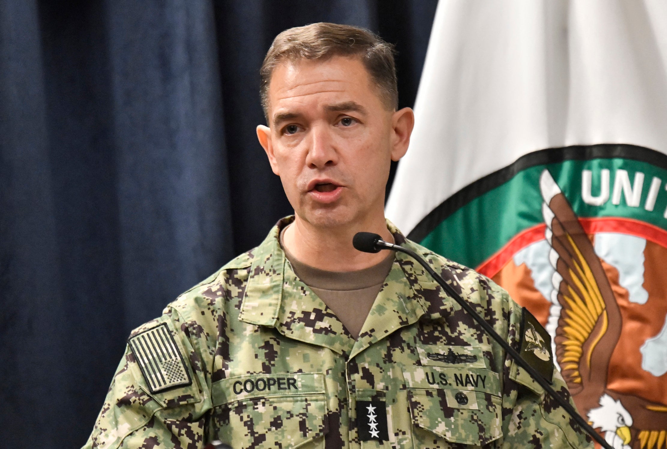 Admiral Brad Cooper, who leads the U.S. Central Command, said more than 50,000 U.S. service members are fighting in the mission to ‘eliminate Iran's ability to threaten Americans’