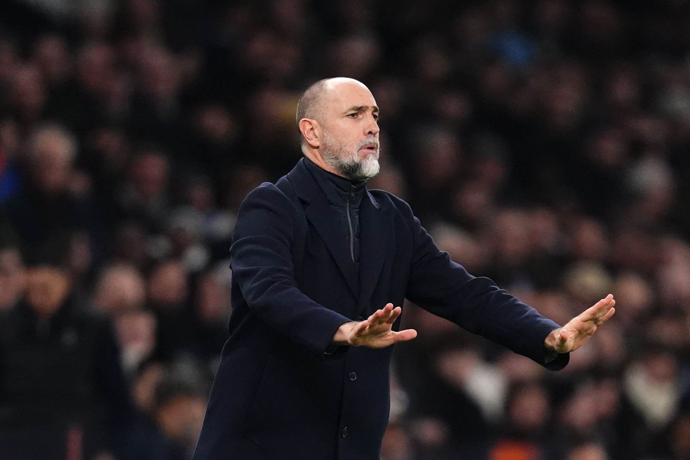 Igor Tudor on the touchline (John Walton/PA)