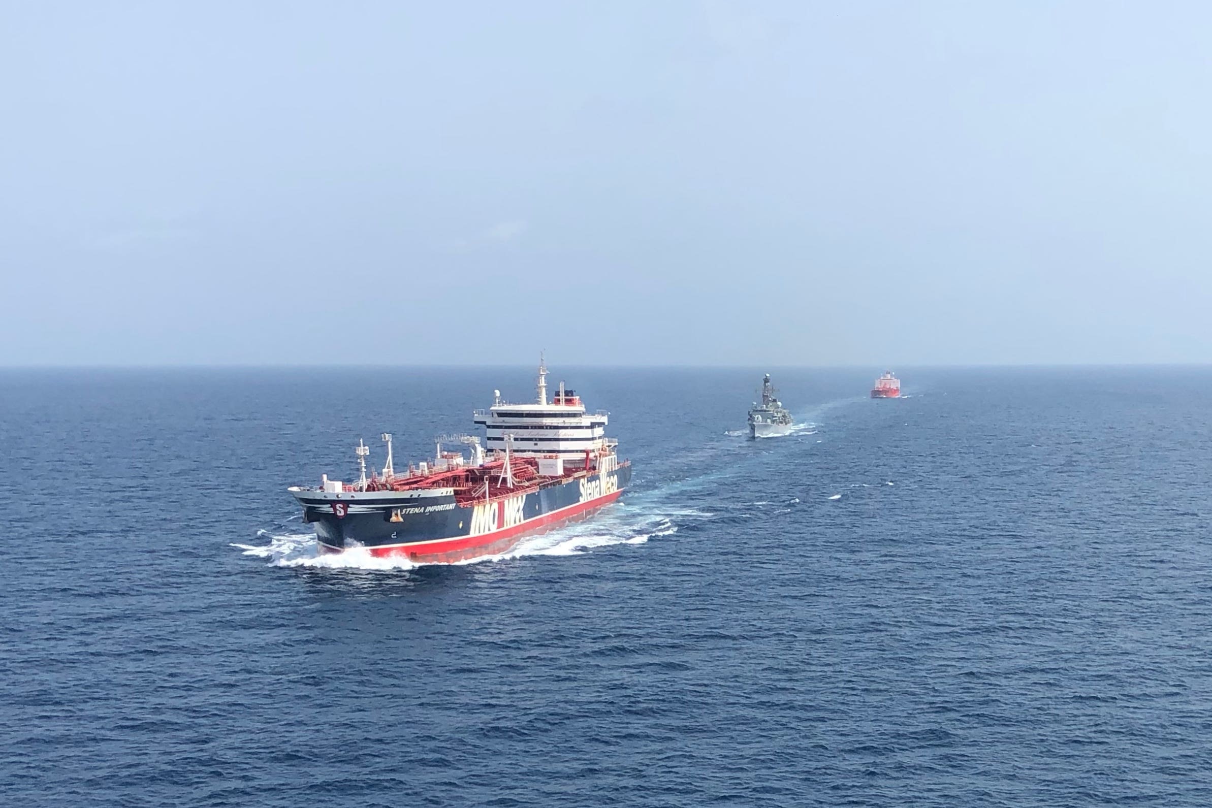 There was an 'almost complete temporary halt' in traffic in the Strait of Hormuz, Joint Maritime Information Center said