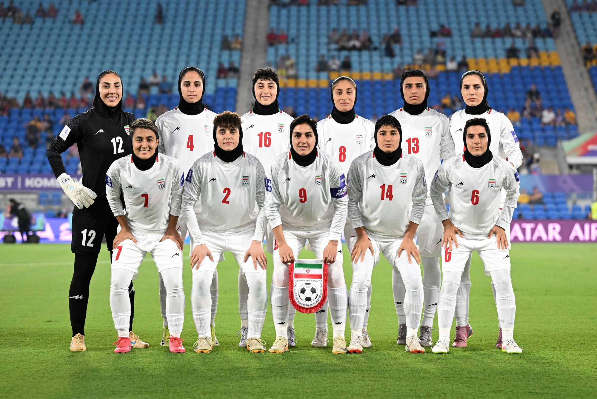 Iran women’s football team branded ‘wartime traitors’ for refusing to sing national anthem
