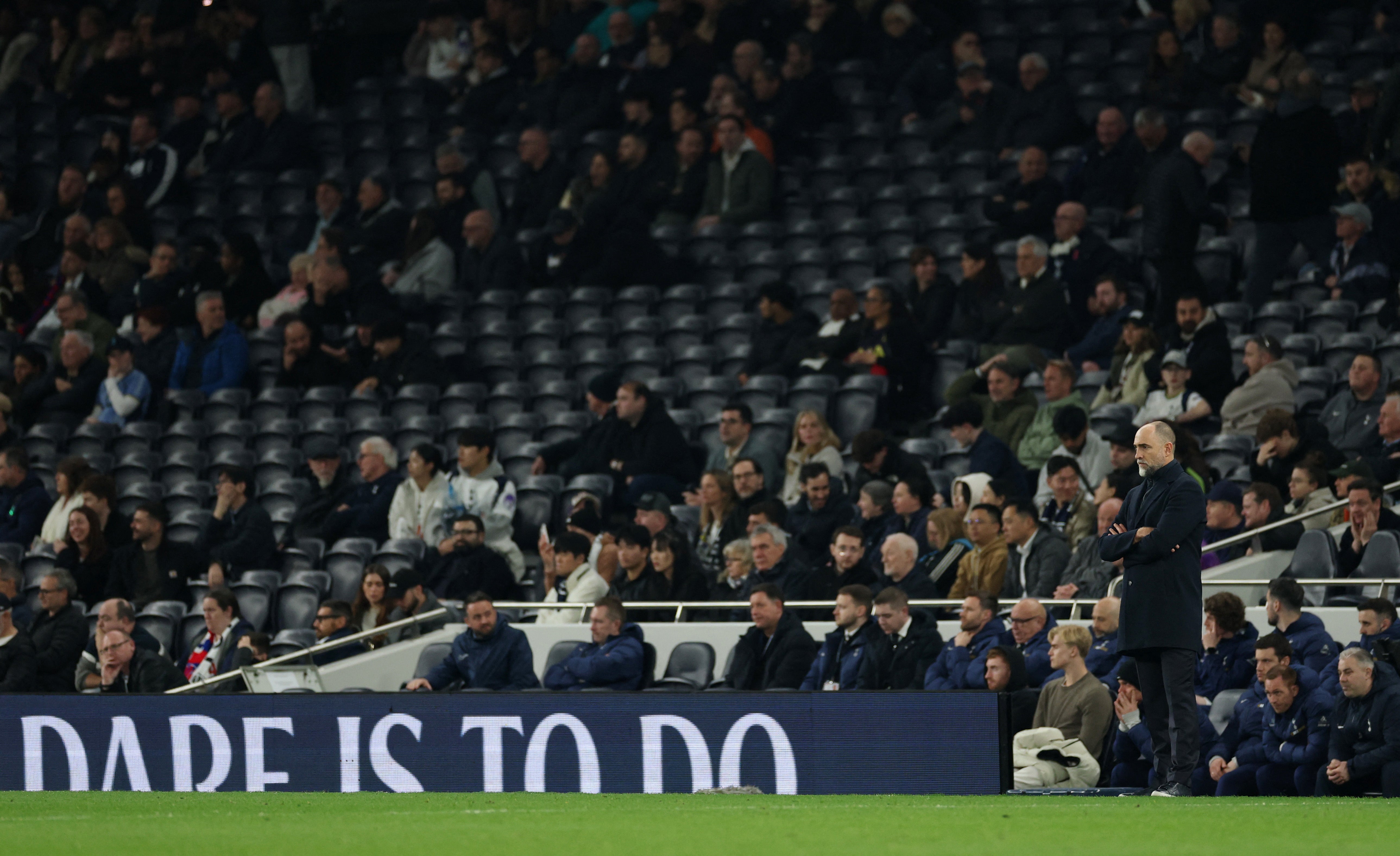 There were thousands of empty seats in the second half as Tottenham lost to Crystal Palace