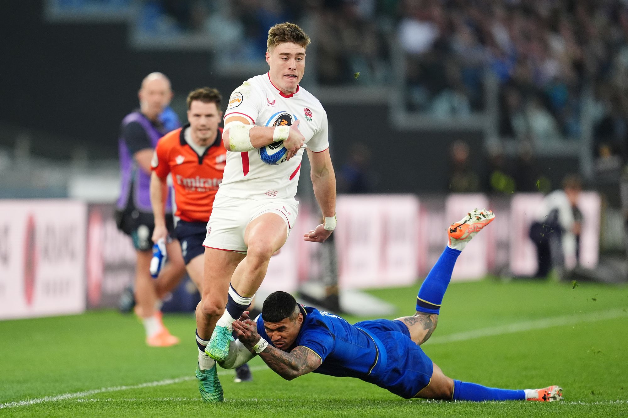Tommy Freeman can play on the wing or in the centres (Adam Davy/PA Wire)