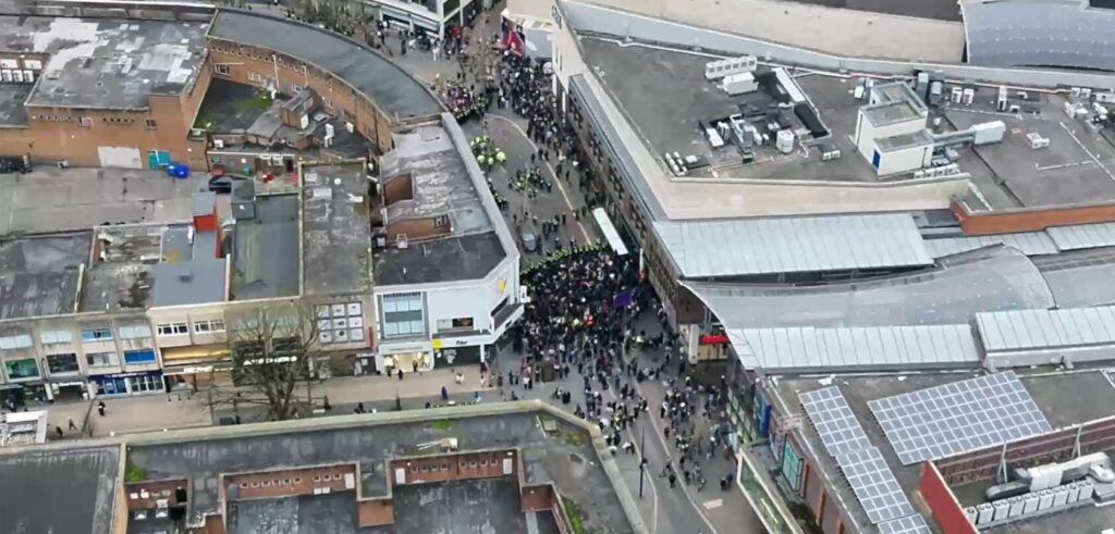 Arrests made as protesters clash with police during Bristol demonstration