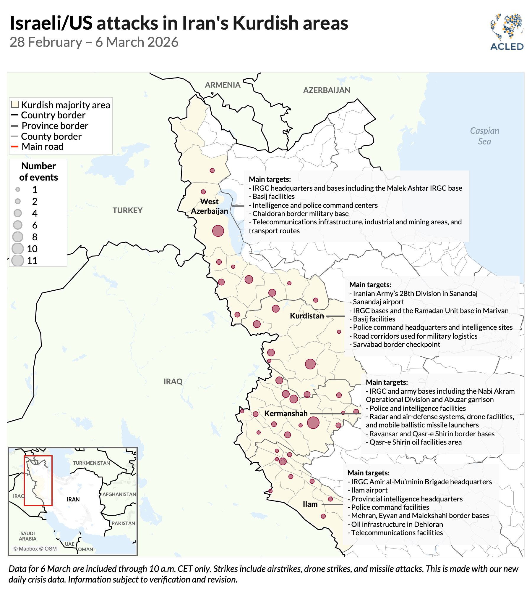 Mapped: Israeli-US attacks in western Iran