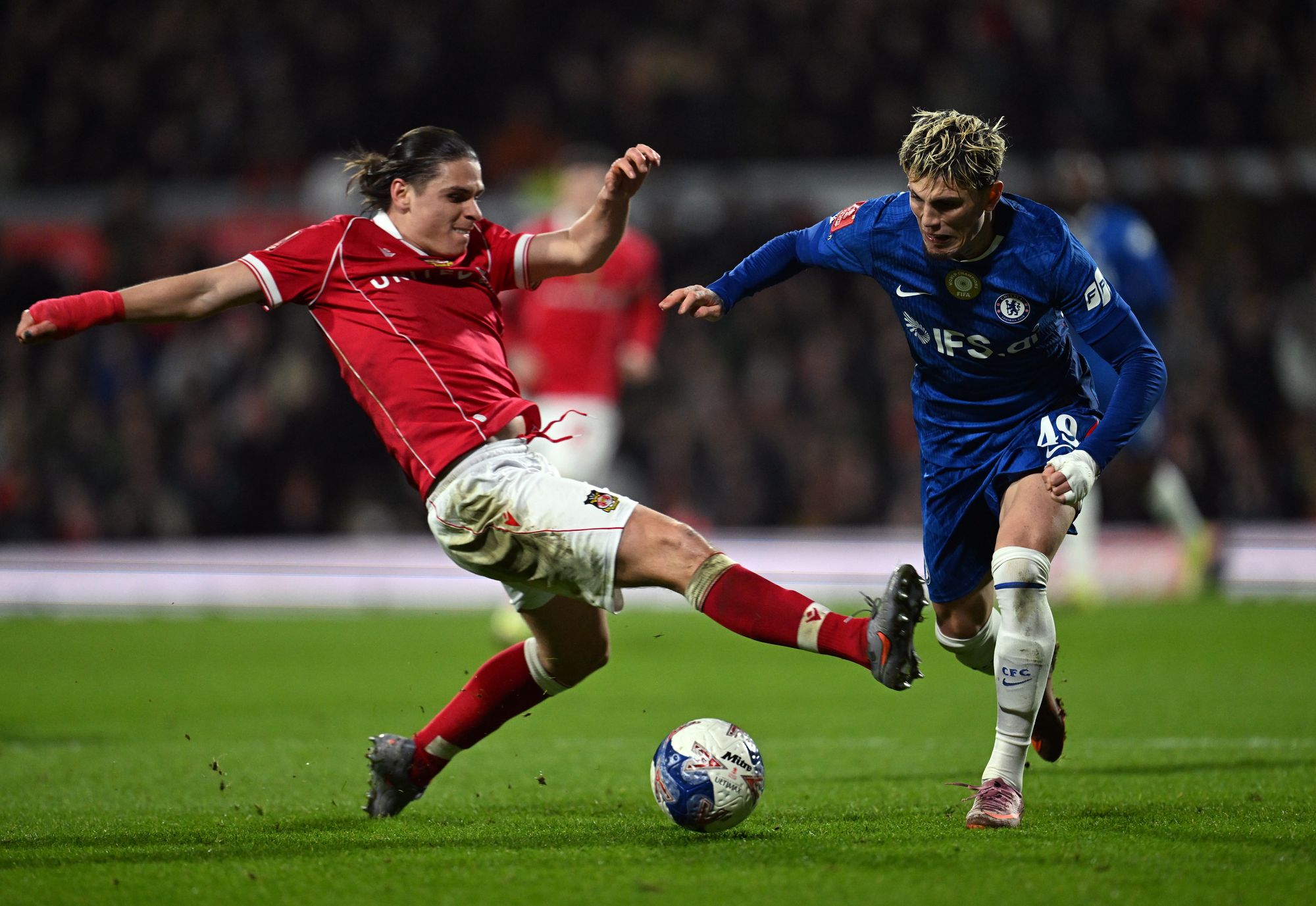 George Dobson was sent off for a nasty tackle on Alejandro Garnacho