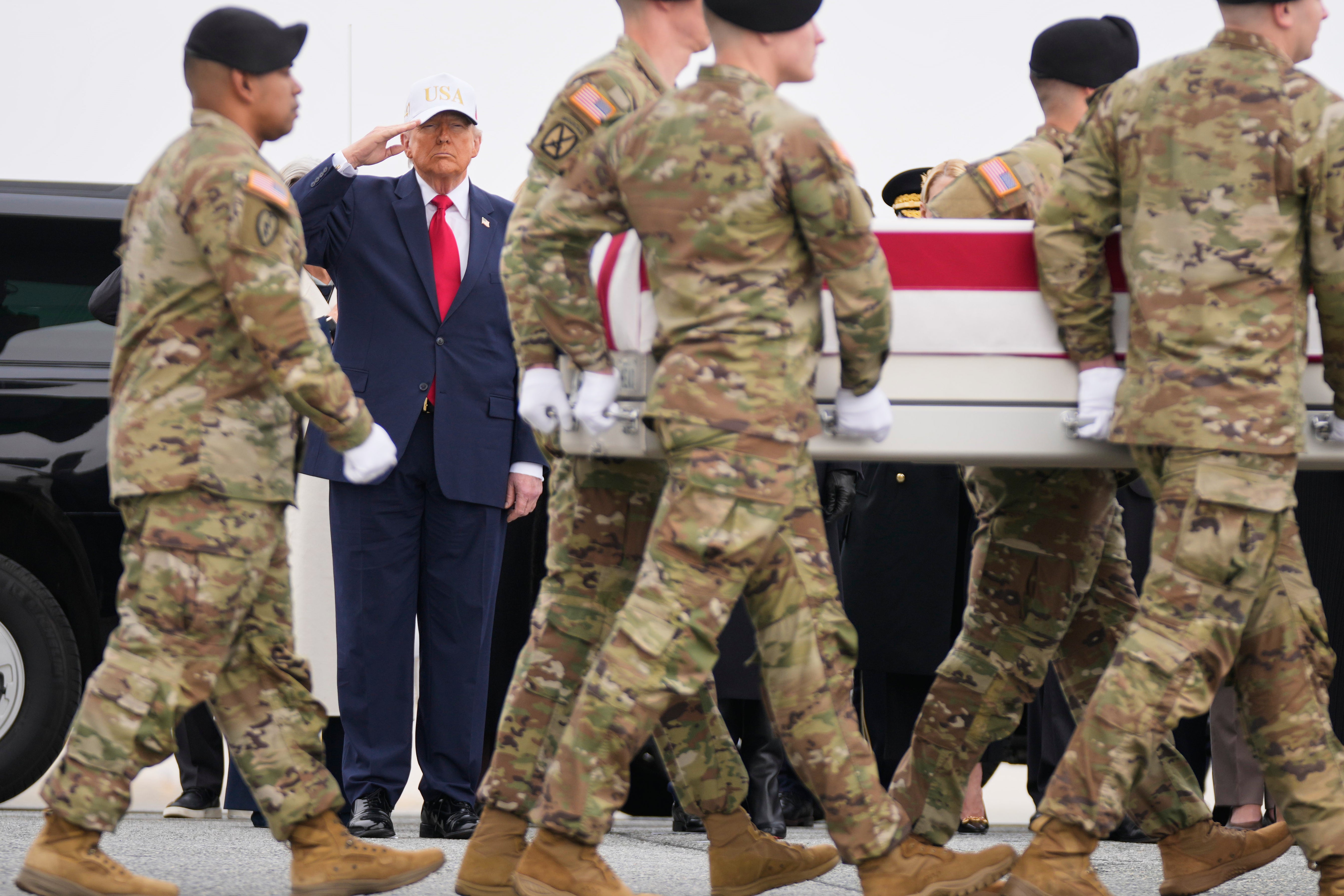 Trump, speaking at a summit of Latin American leaders in Miami before his trip to Delaware, said the fallen service members were heroes 'coming home in a different manner than they thought they’d be coming home'