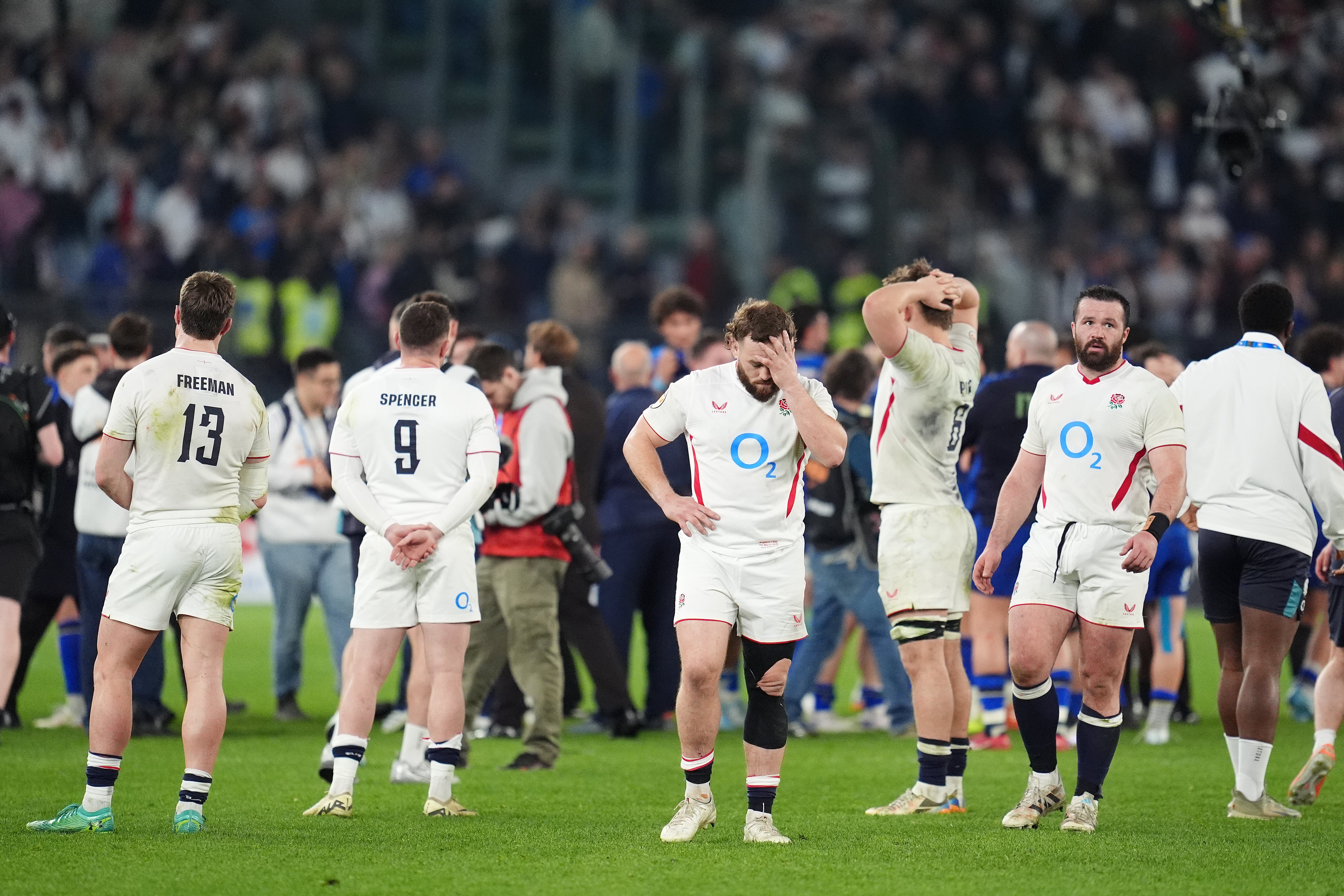 England suffered a historic defeat in Rome (Adam Davy/PA)
