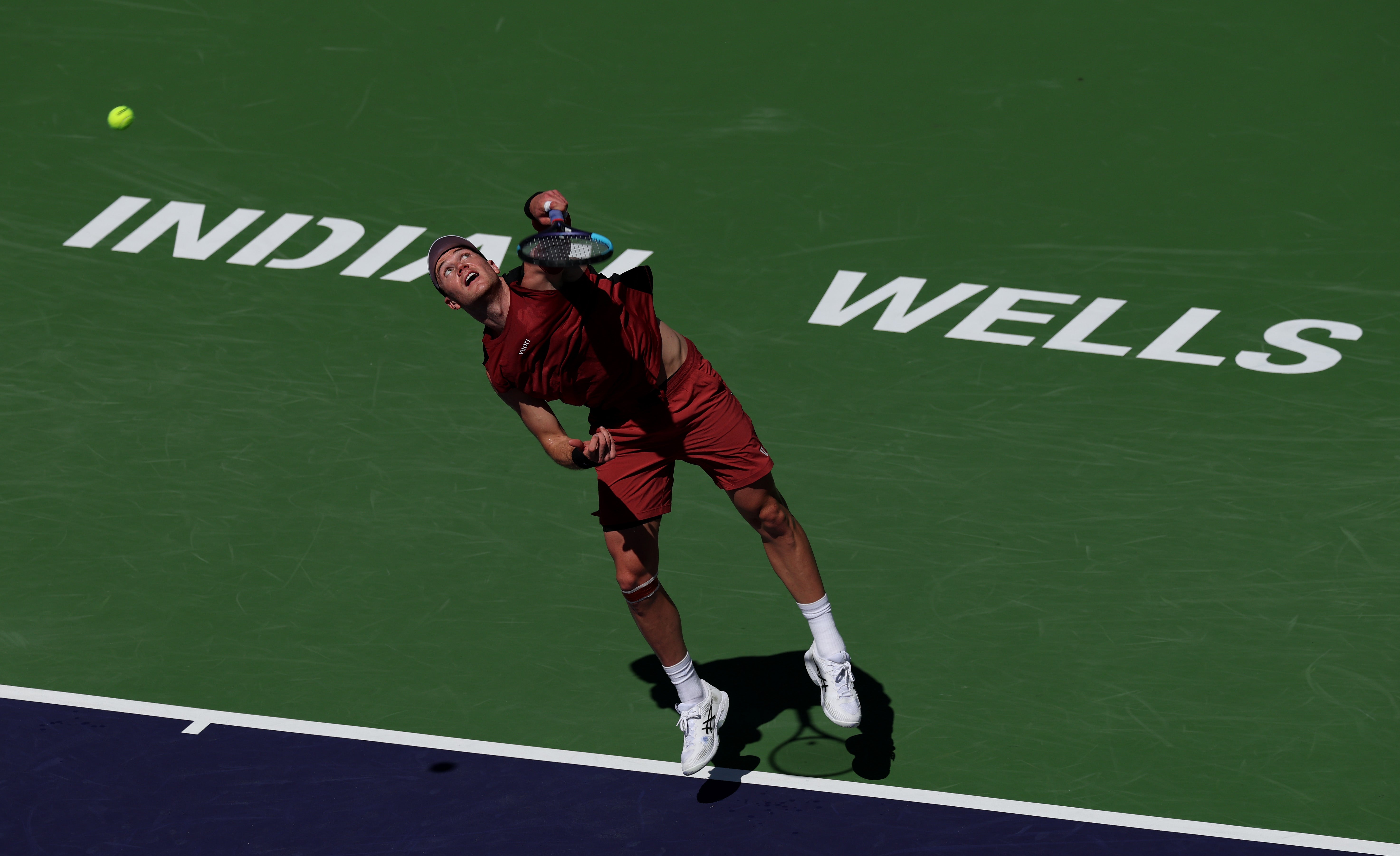 Draper sent down some booming serves