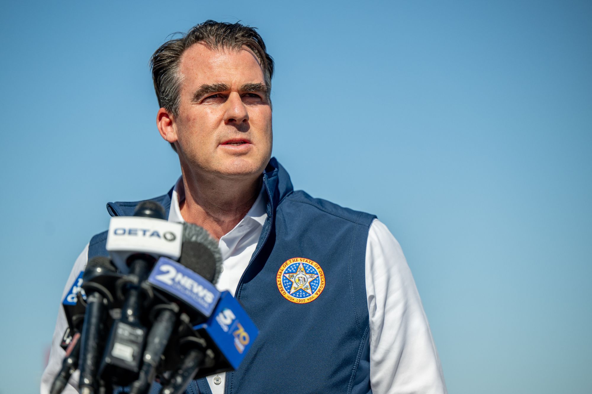 Oklahoma Governor Kevin Stitt shared his condolences after a mother and daughter died when a tornado hit their car in Oklahoma Thursday night