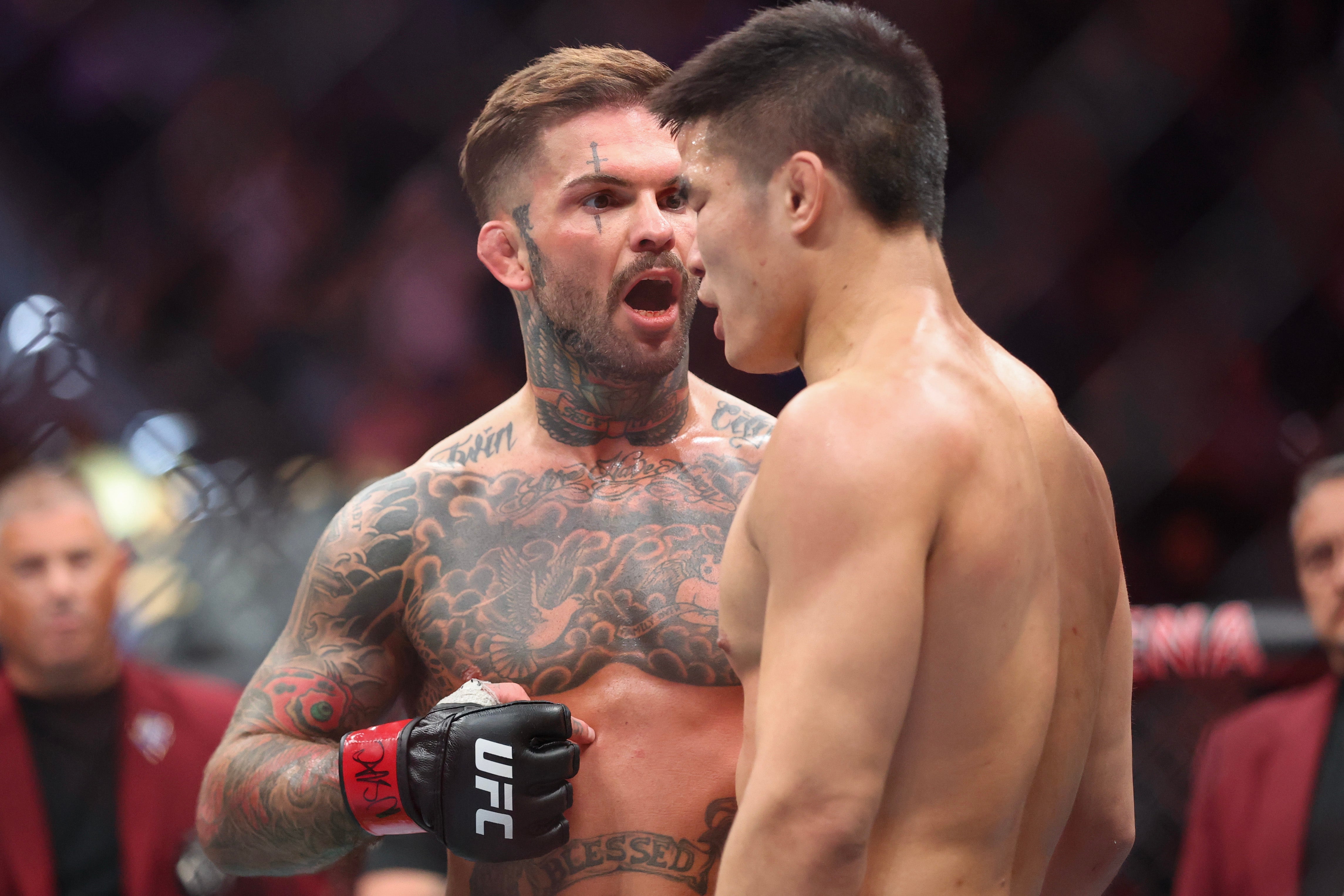 Garbrandt argues with Xiao Long after sustaining three lows blows in their contest