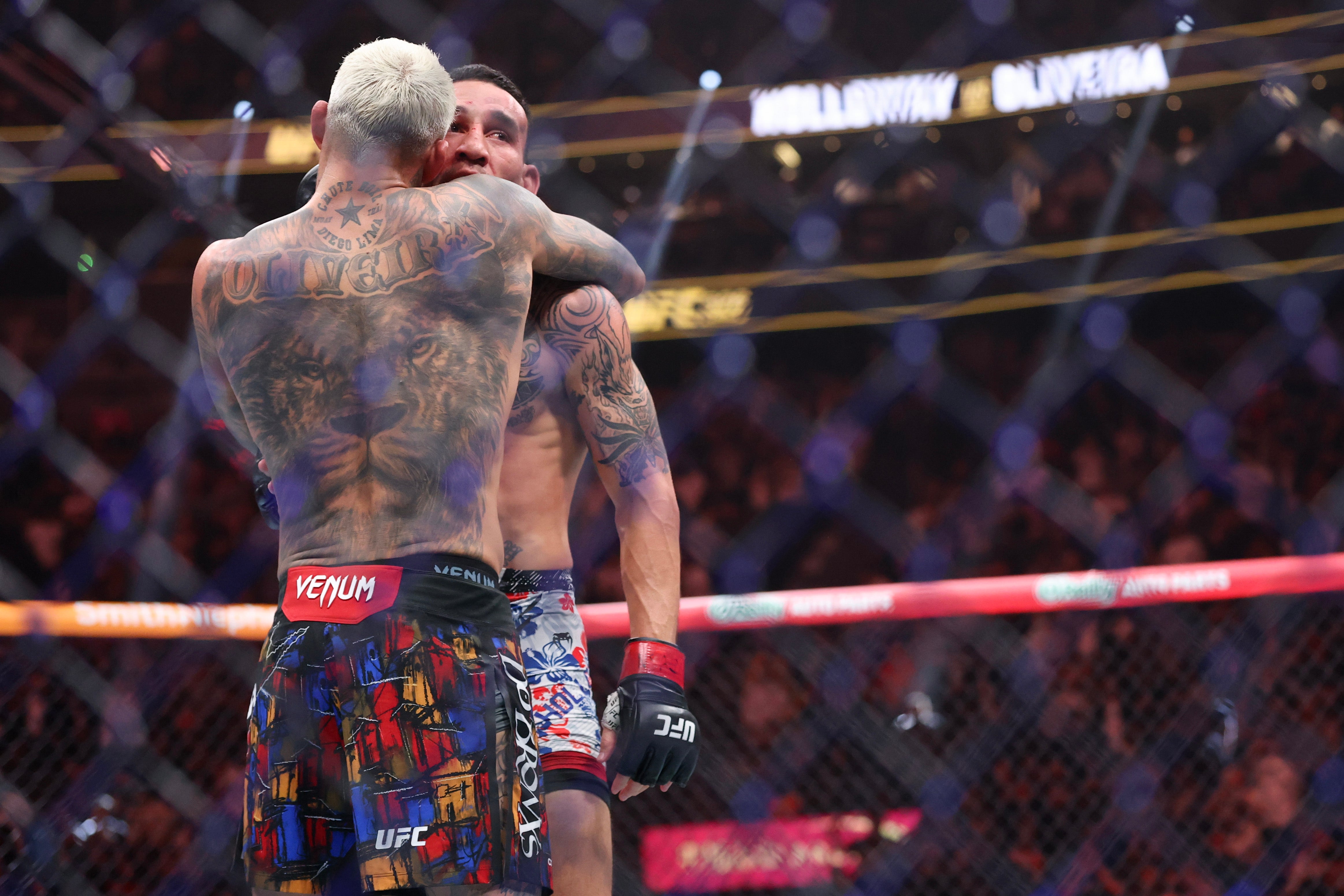 It was all respect between the fighters after the final buzzer