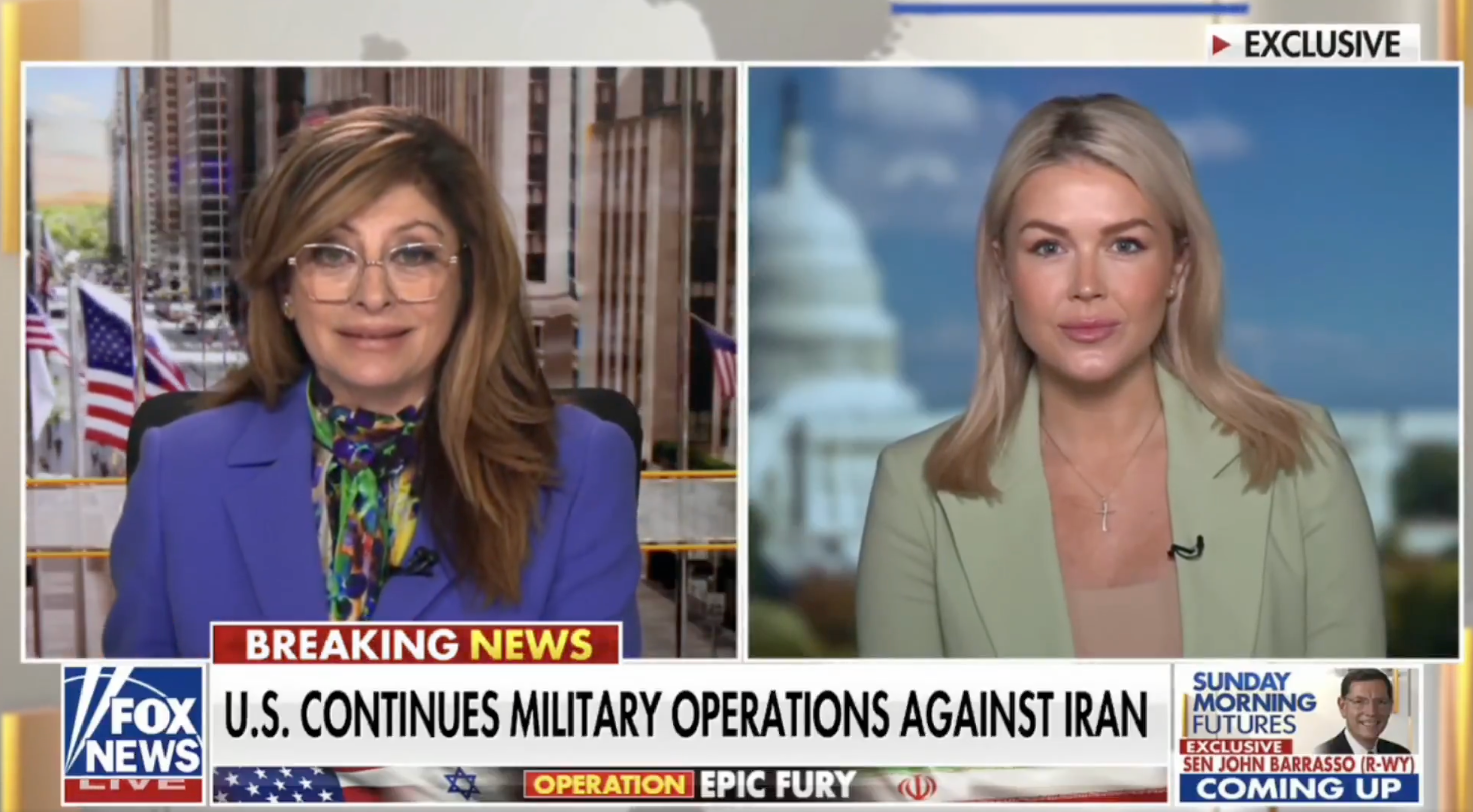 White House Press Secretary Karoline Leavitt interviewed by Maria Bartiromo about the Iran conflict