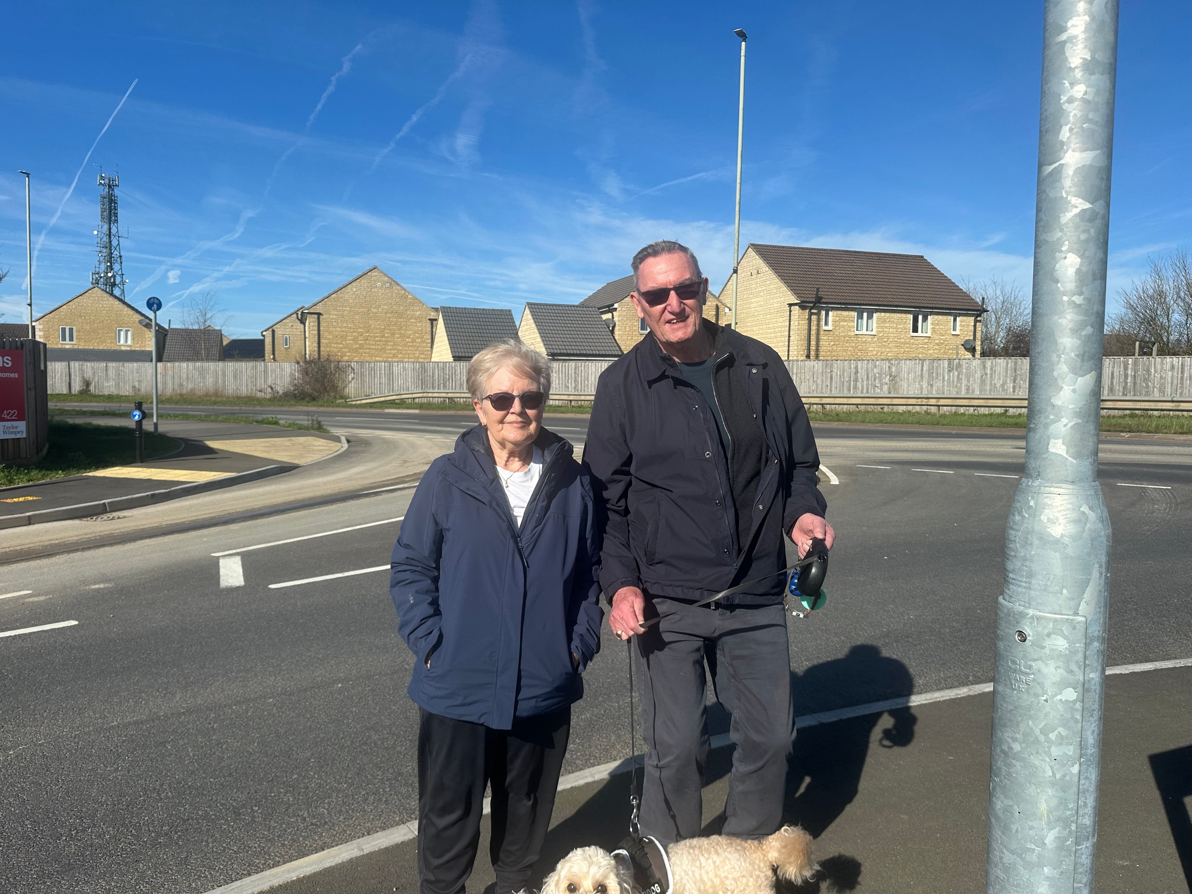 Carol Richardson with her partner Peter Eaton. The couple moved to Swindon from Reading, and say too many homes are being built without thought for infrastructure