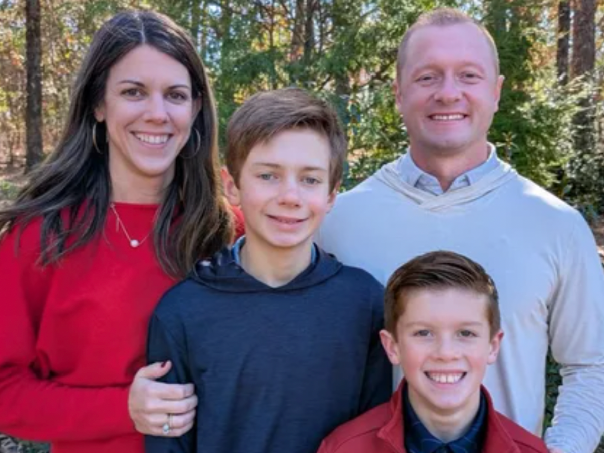 Hughes’ wife, Laura, has publicly called for the charges against the students to be dropped and said her husband was ‘excited and waiting to catch them in the act’ of the annual prank tradition of the students toilet papering a teacher’s home