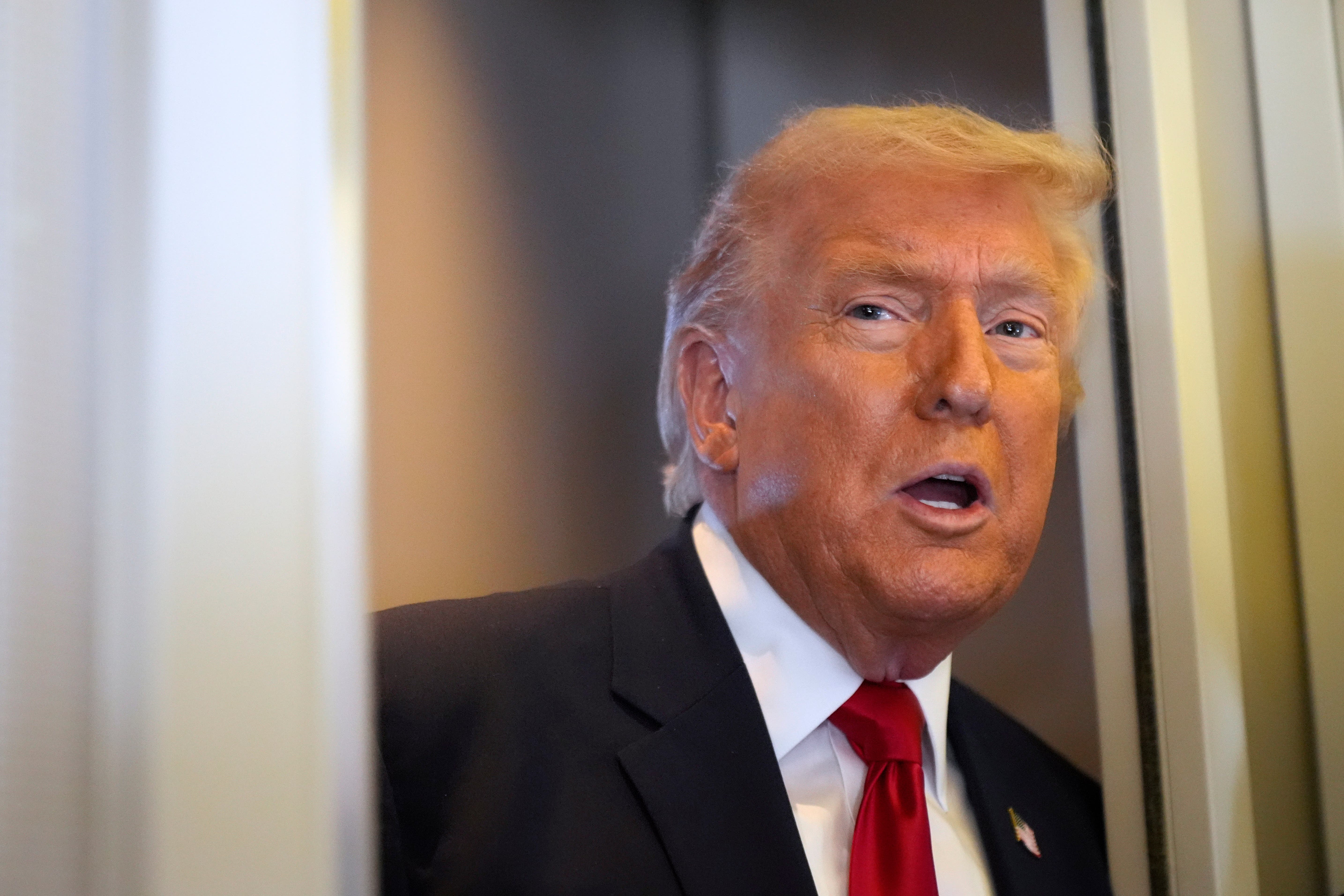 President Donald Trump is laying out a quicker timeline for wrapping up his war with Iran