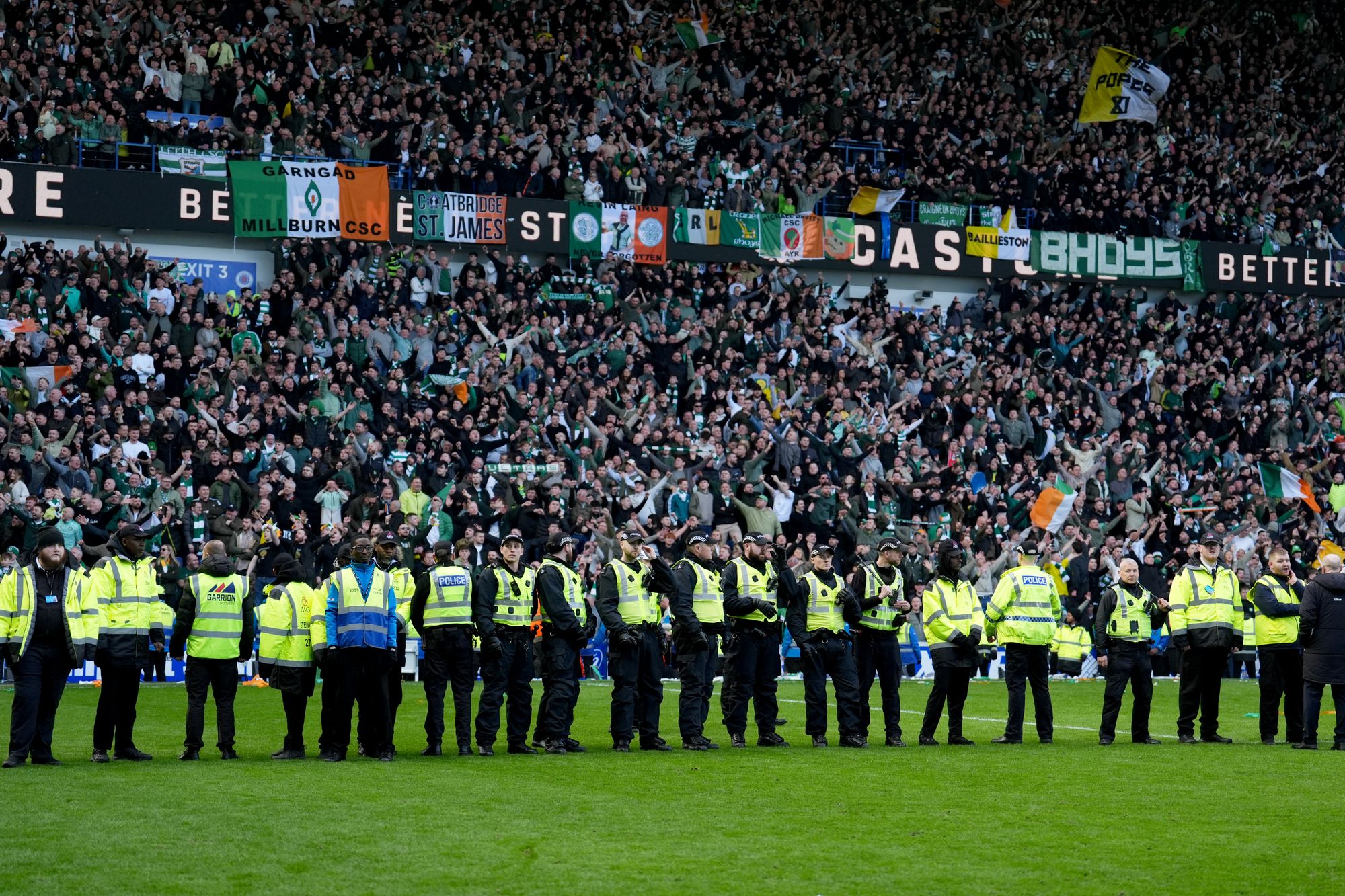 Nine arrested after ‘unacceptable’ disorder at Rangers and Celtic Scottish Cup clash