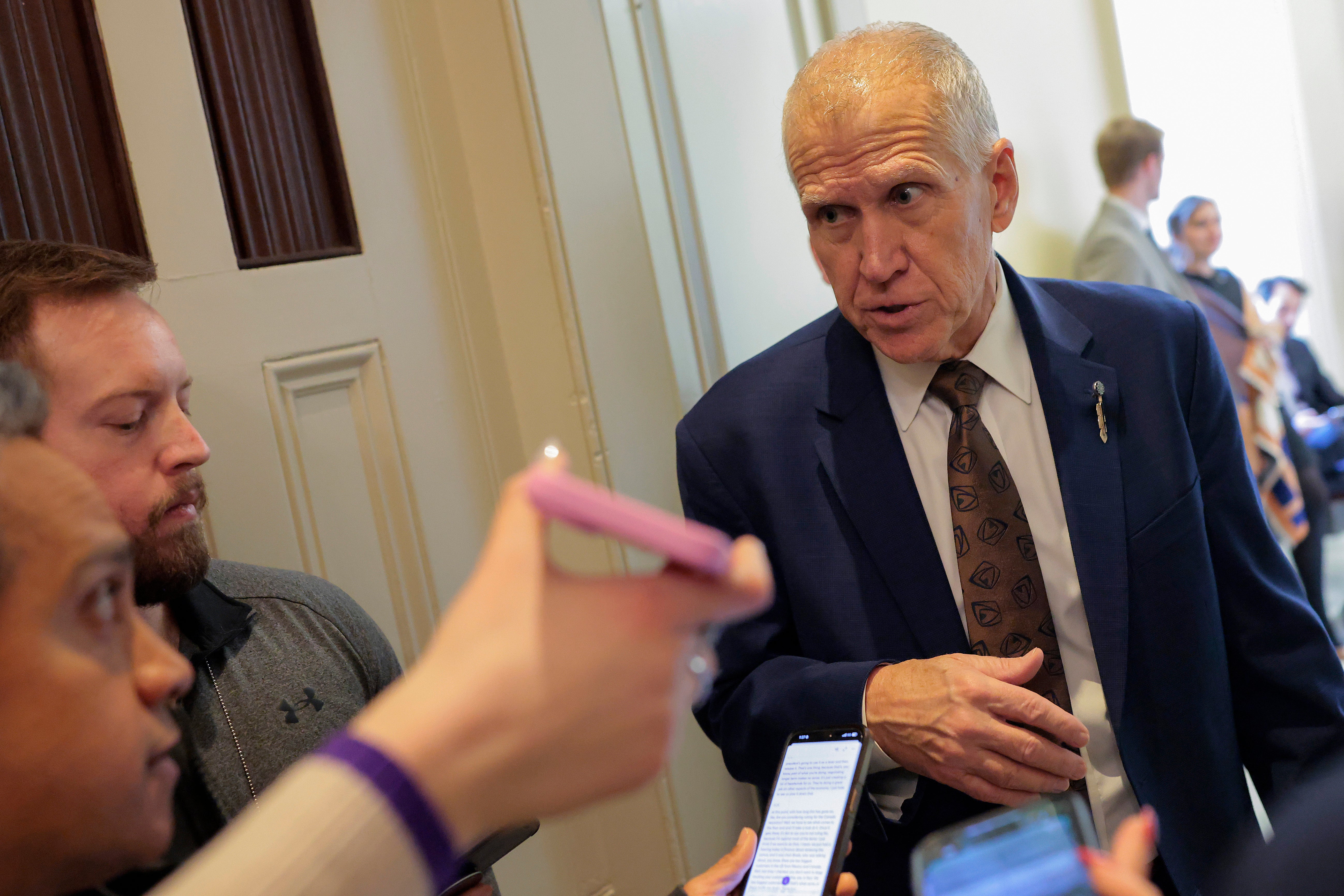 Sen. Thom Tillis (R-NC) poured cold water on the idea of reinstating a ‘talking’ filibuster.