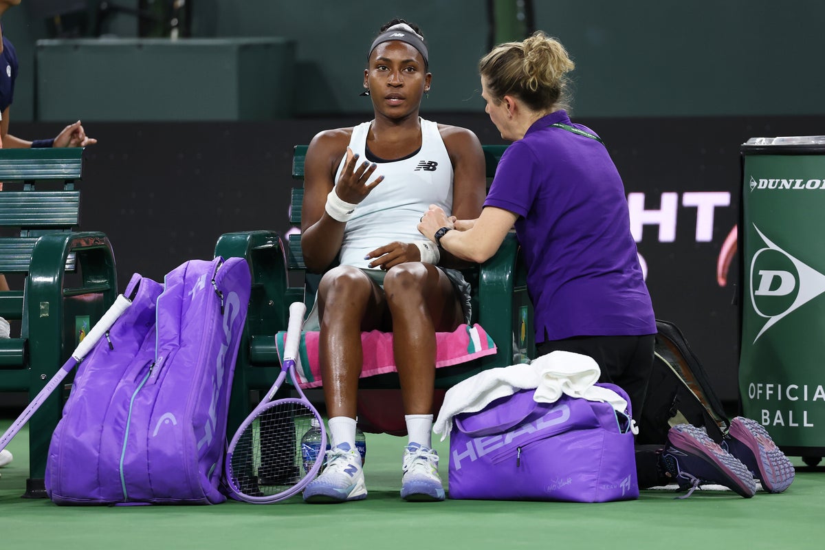 Coco Gauff says her arm felt like it was 'on fire' as she retires from  Indian Wells match | The Independent