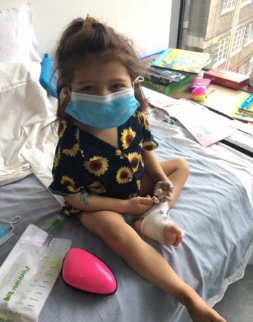 Bay's health battle began in February 2018, aged two
