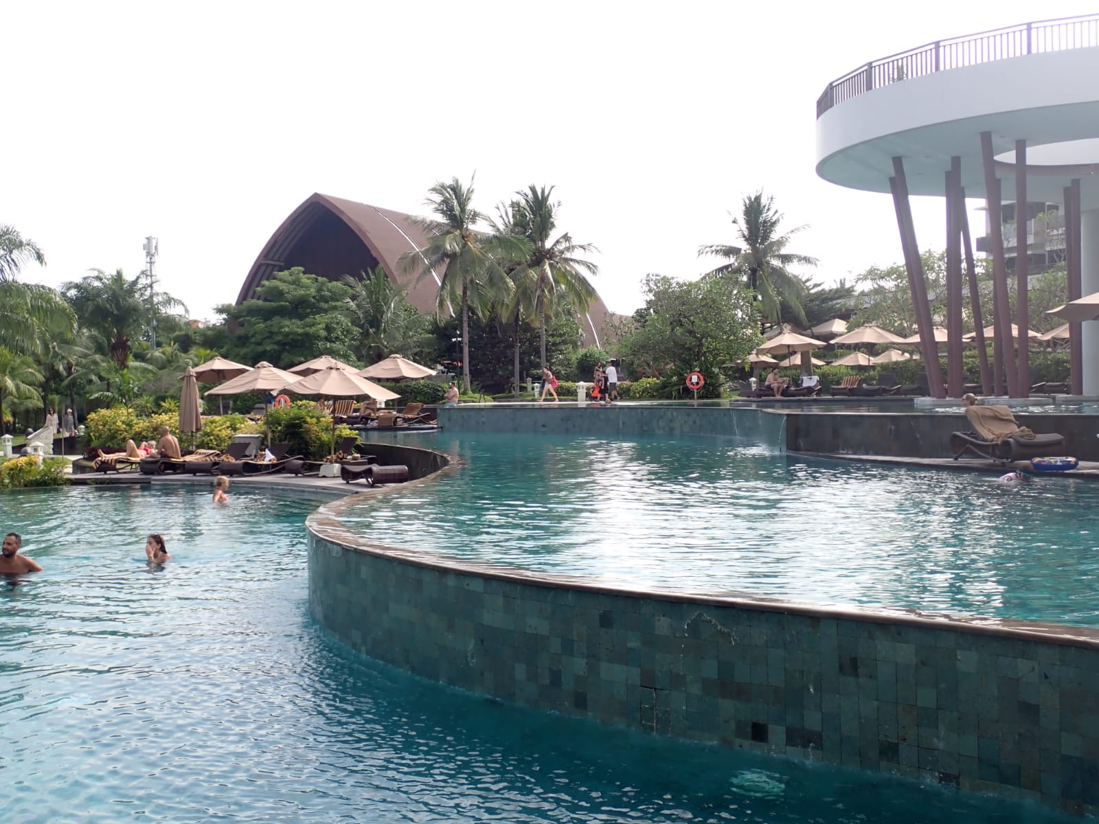 Paradise found: Merusaka Nusa Dua resort in Bali, where the couple are staying