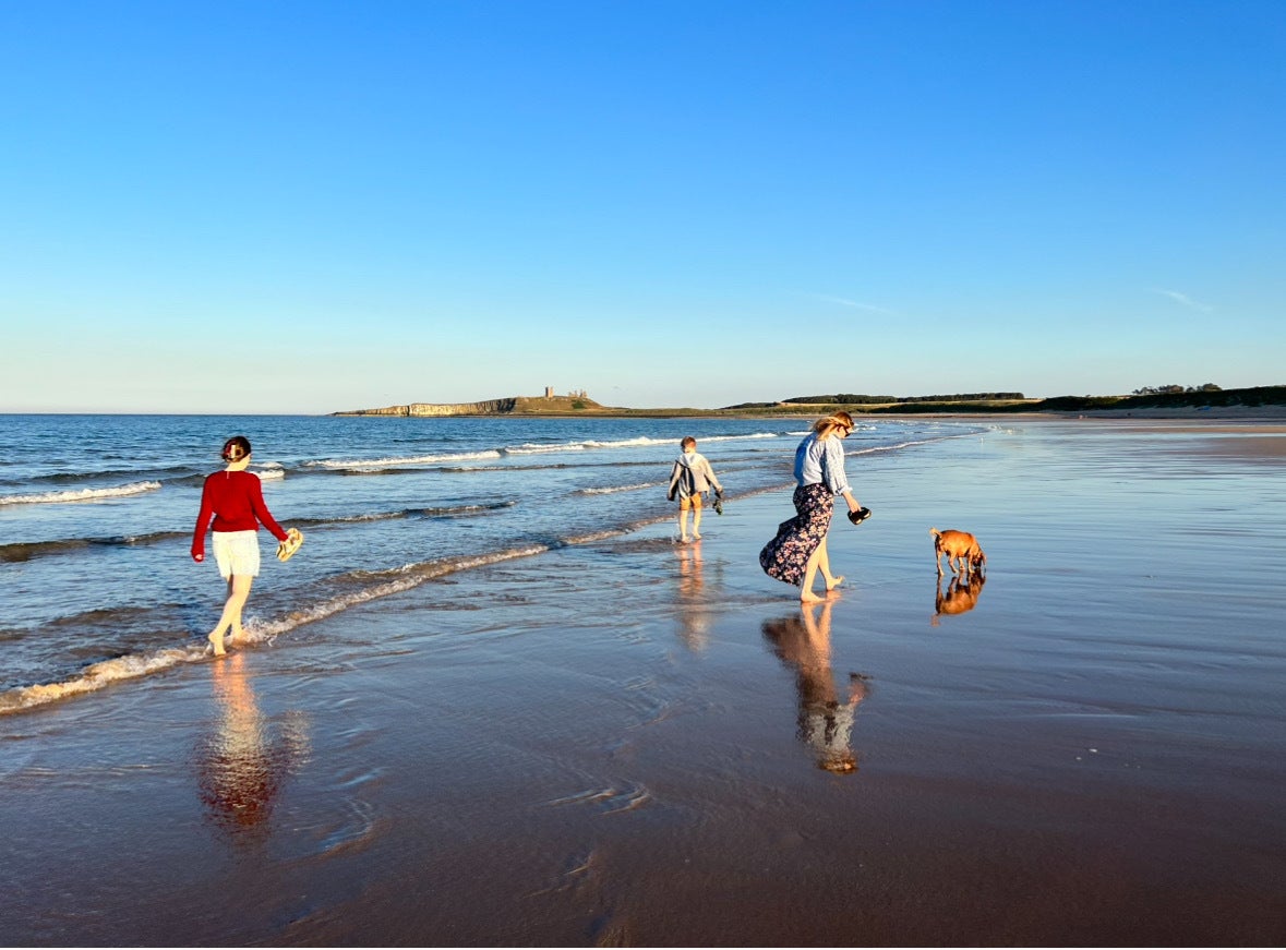 Beaches on the Northumberland Coast Path include Embleton Bay