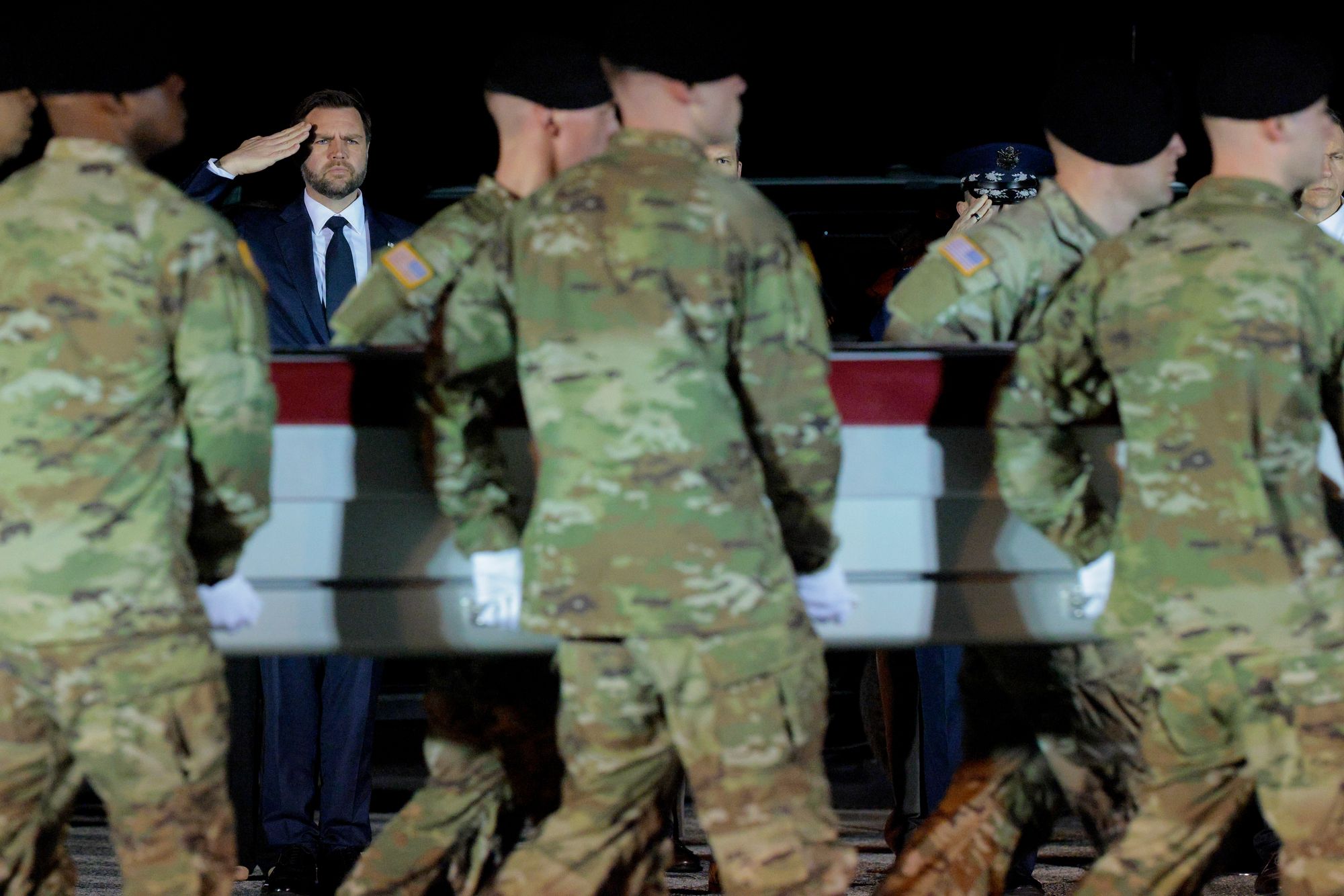 The dignified transfer for Pennington was held Monday night at Dover Air Force Base in Dover, Delaware