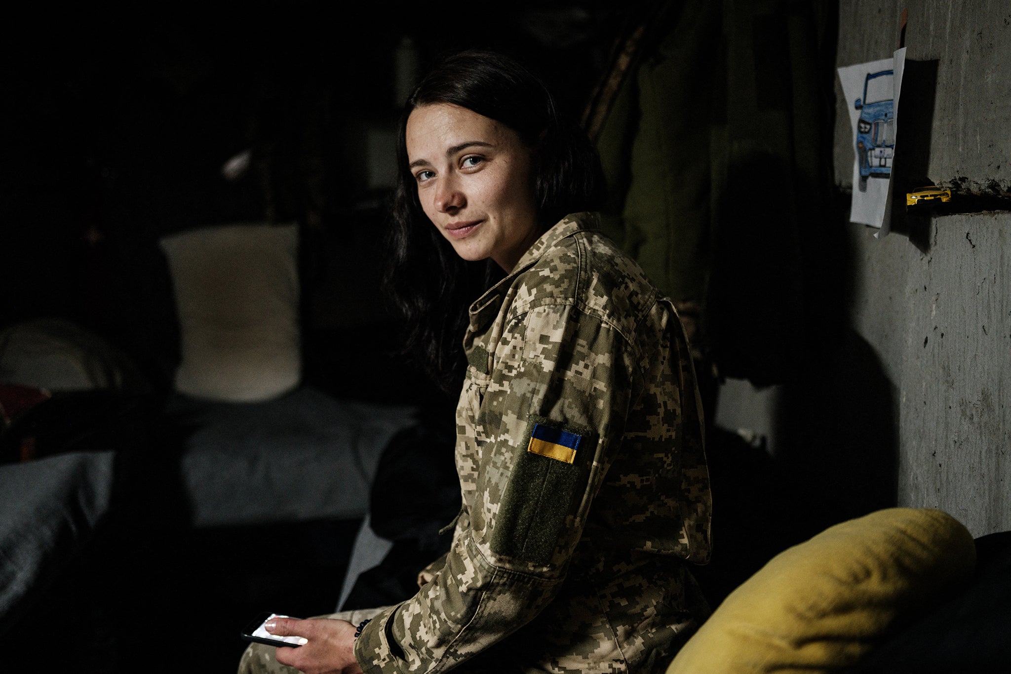 A Ukrainian soldier near Kramatorsk in eastern Ukraine
