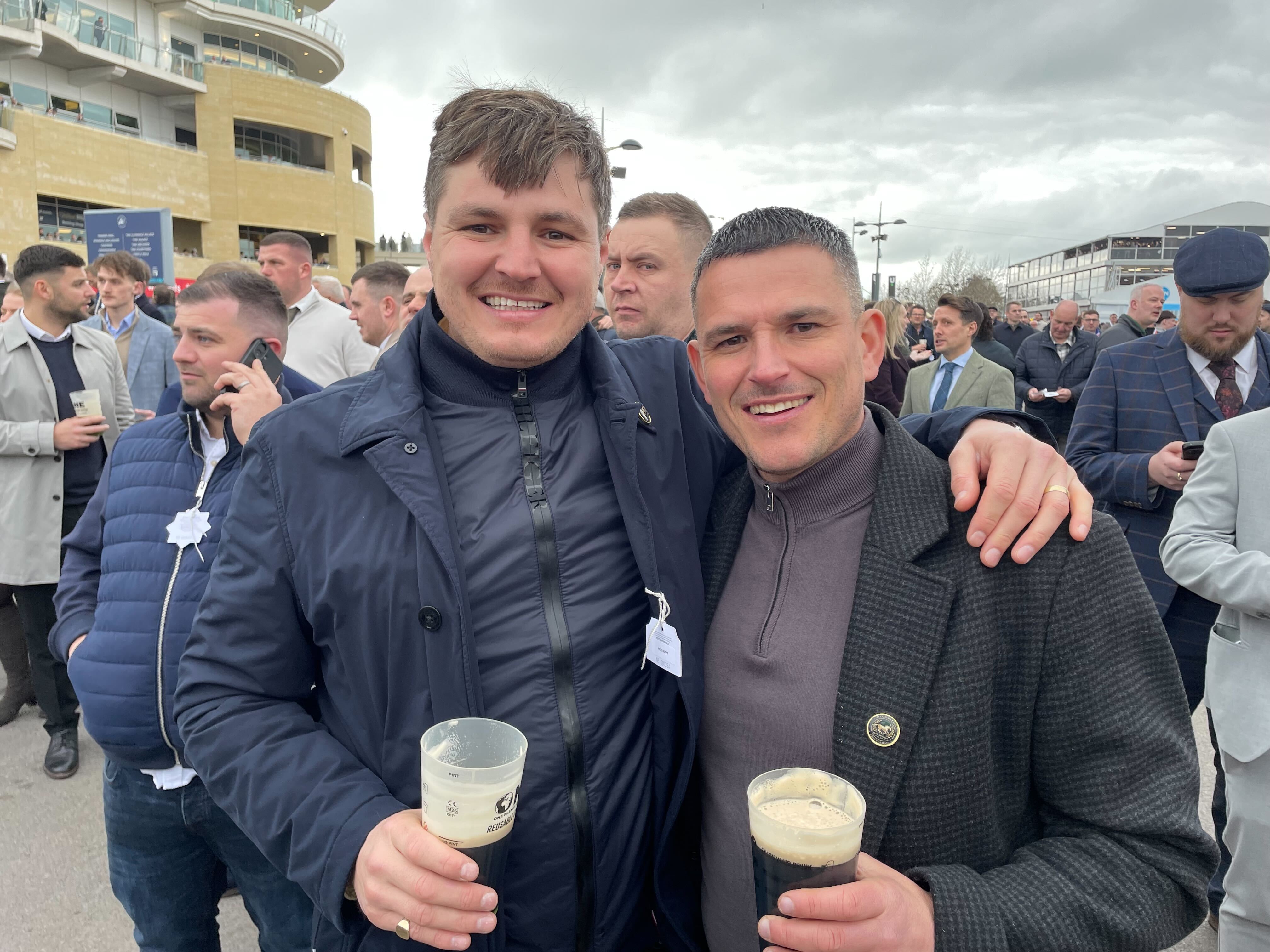 Brothers Miles and Tom Robinson arrived from Melksham in Wiltshire for the first day