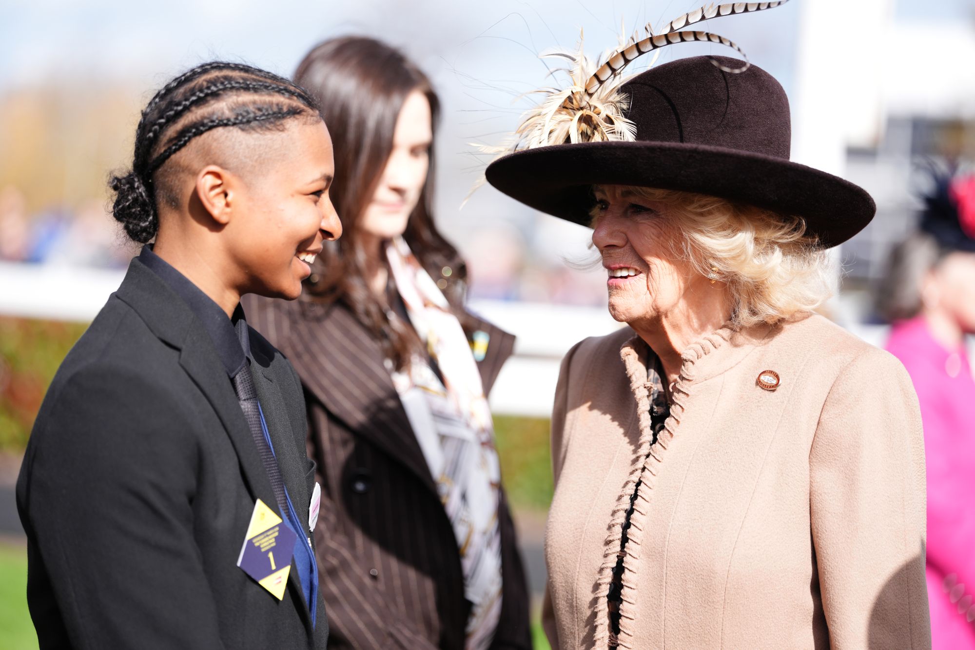 The Queen also spoke to jockey Aamilah Aswat