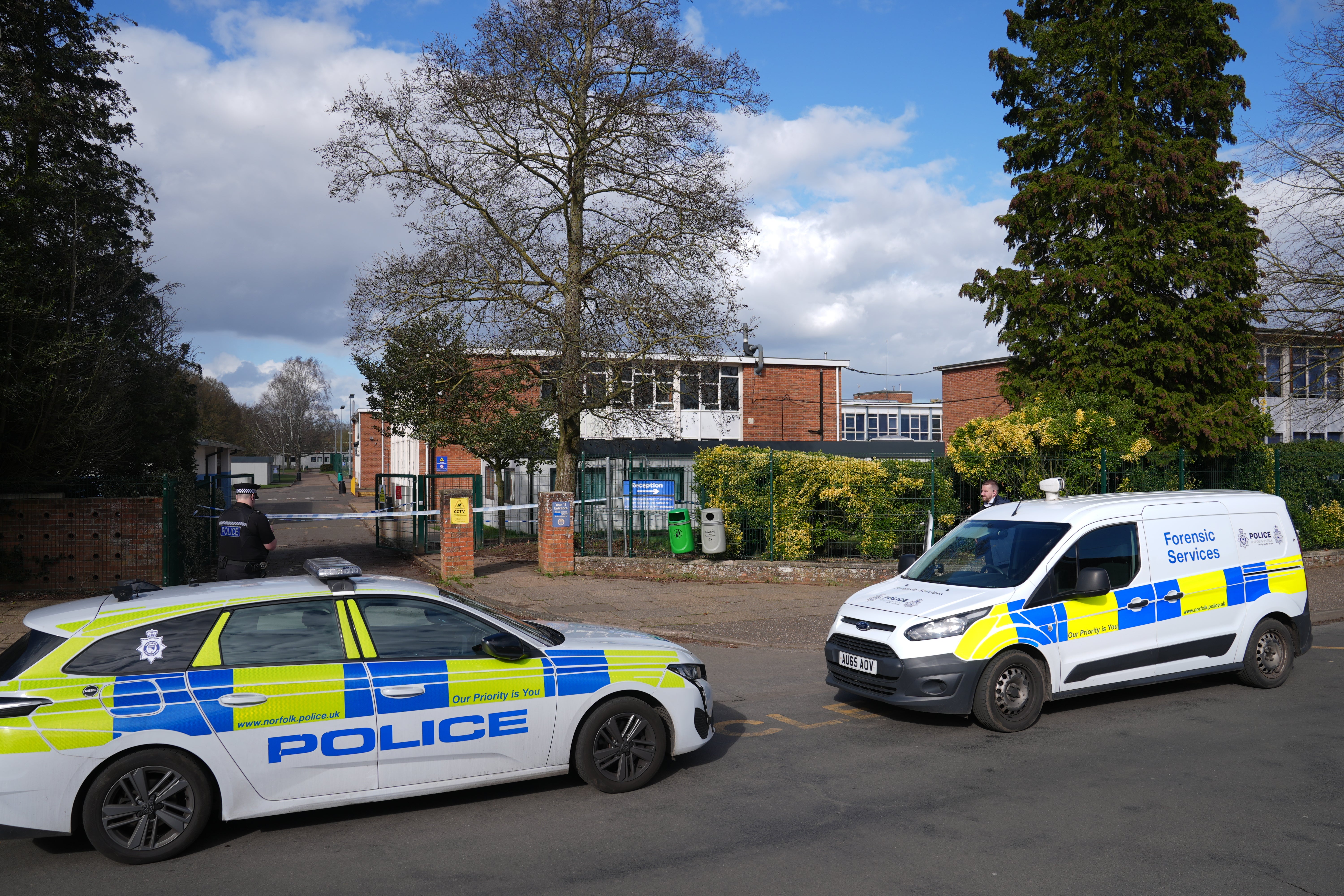 Norfolk Police said officers will continue to conduct reassurance patrols both at the school and in the area over the coming days