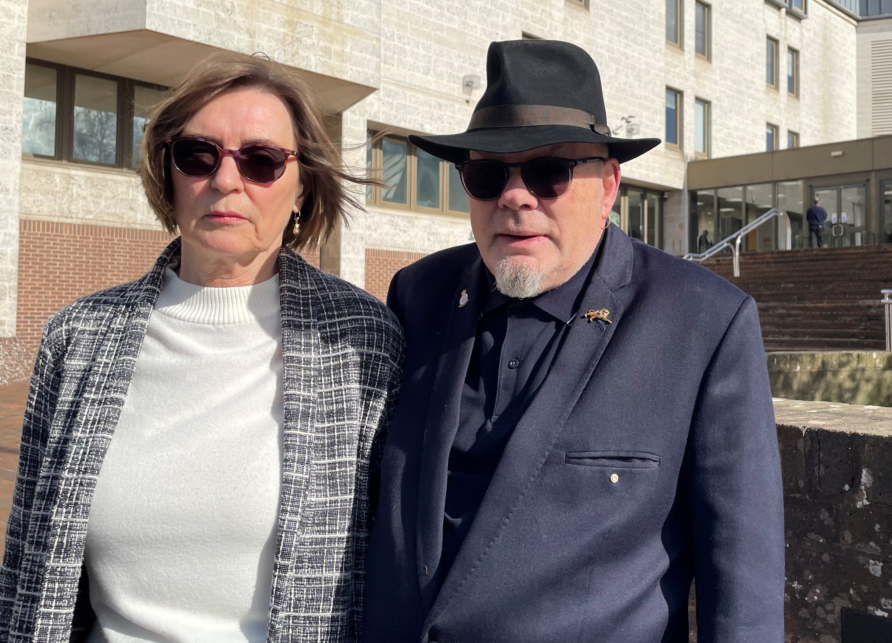 Christine White seen off the court with partner Mike George