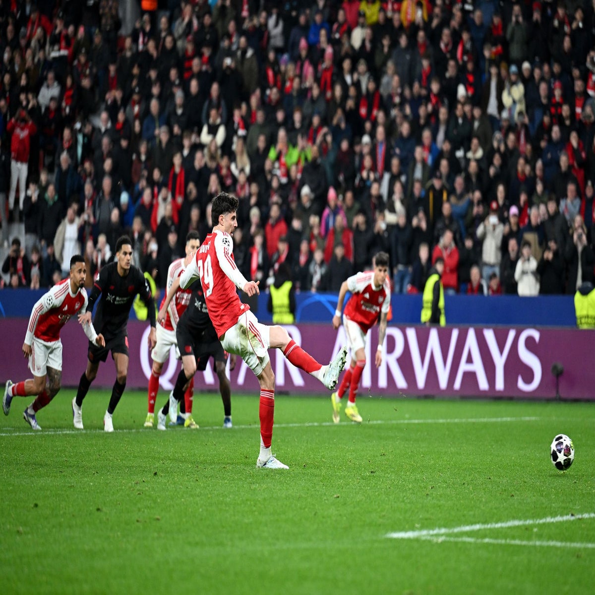 Havertz scores late penalty to give Arsenal upper hand in Leverkusen tie |  The Independent