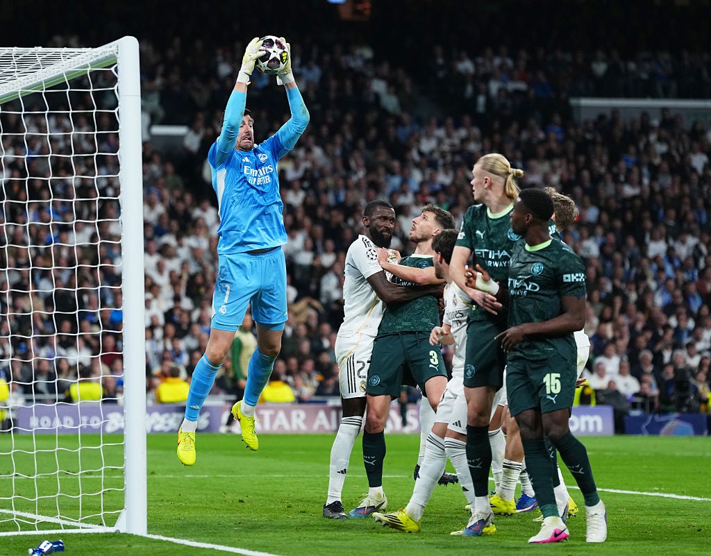 Courtois was barely troubled all night bar an excellent reflex save from O’Reilly