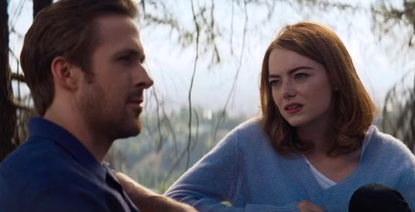 Sebastian and Mia discussing their future on the move in ‘La La Land’