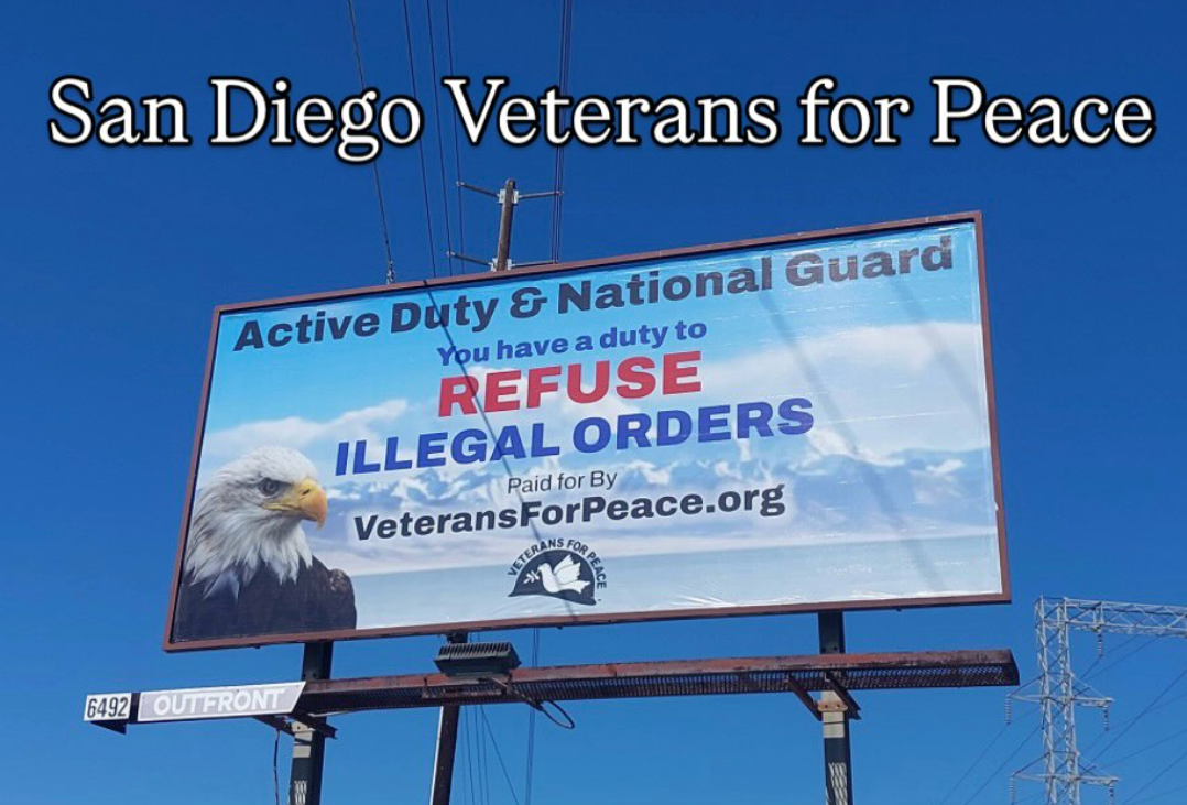 Controversial billboard outside naval base reminds military servicemembers of their duty