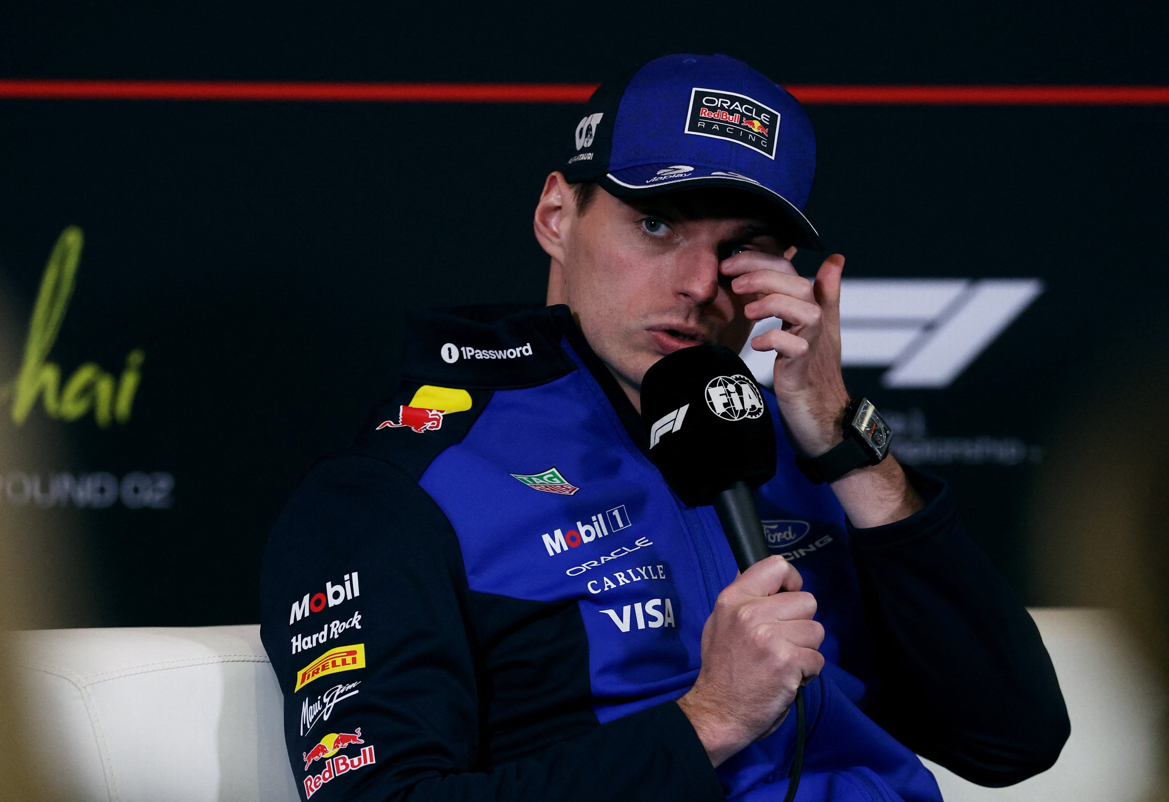 Red Bull's Max Verstappen during a press conference ahead of the Chinese Grand Prix