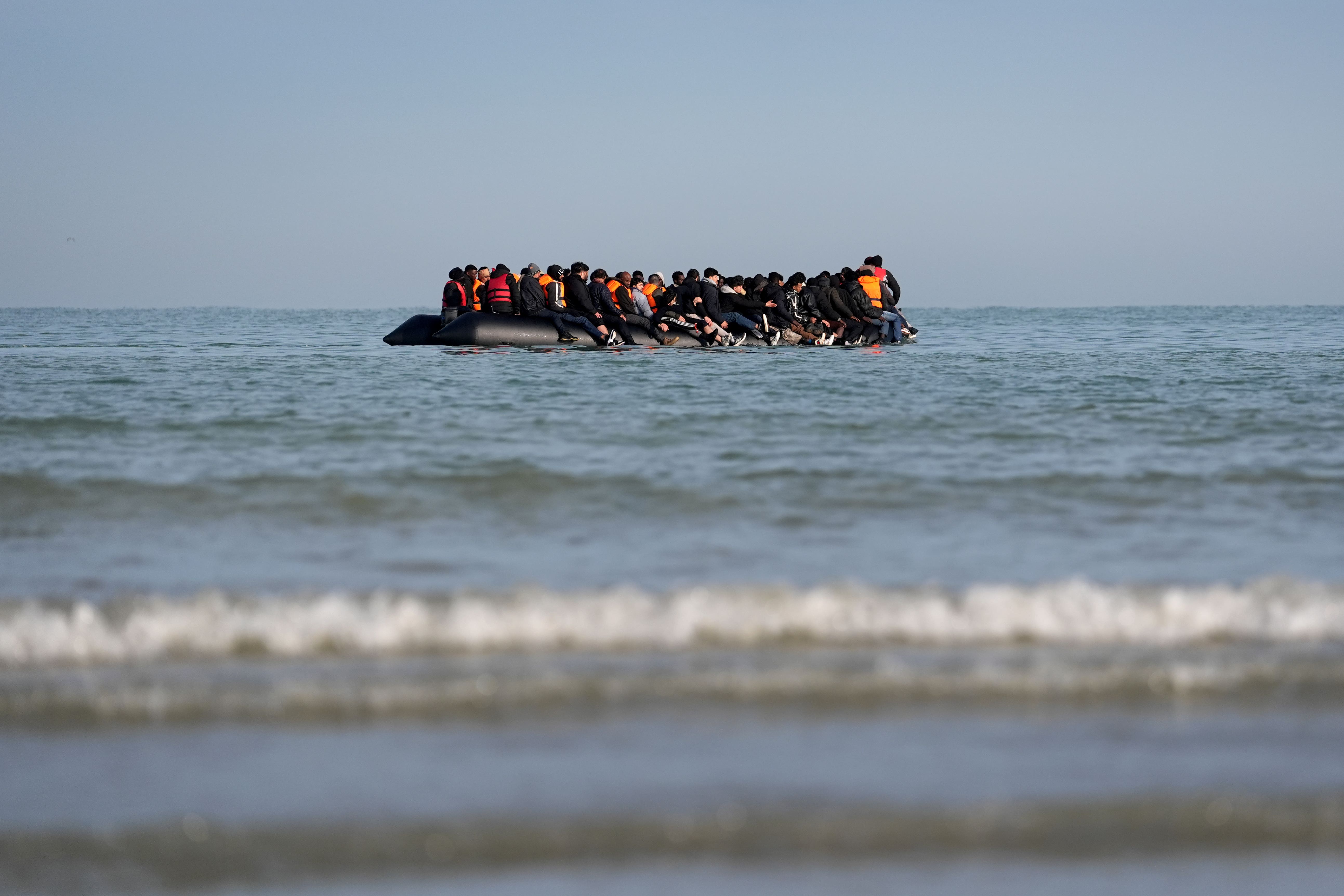 Migrants attempt a Channel crossing near Gravelines in northern France