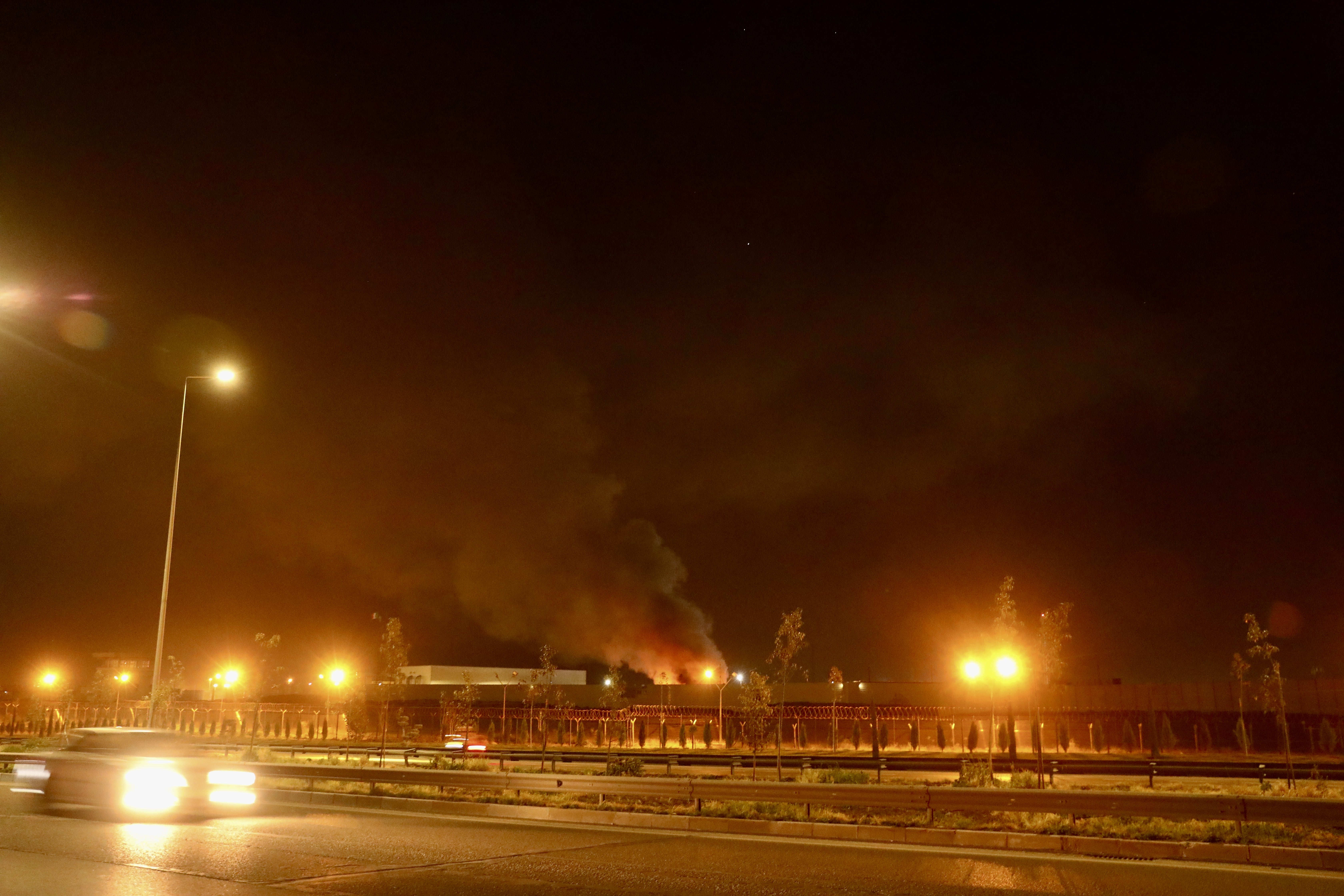 An explosion near the US Consulate and the Erbil International Airport area, where a US military base is also located