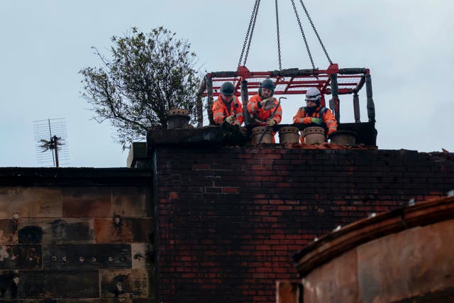 Demolition begins on historic building severely damaged by fire near ...